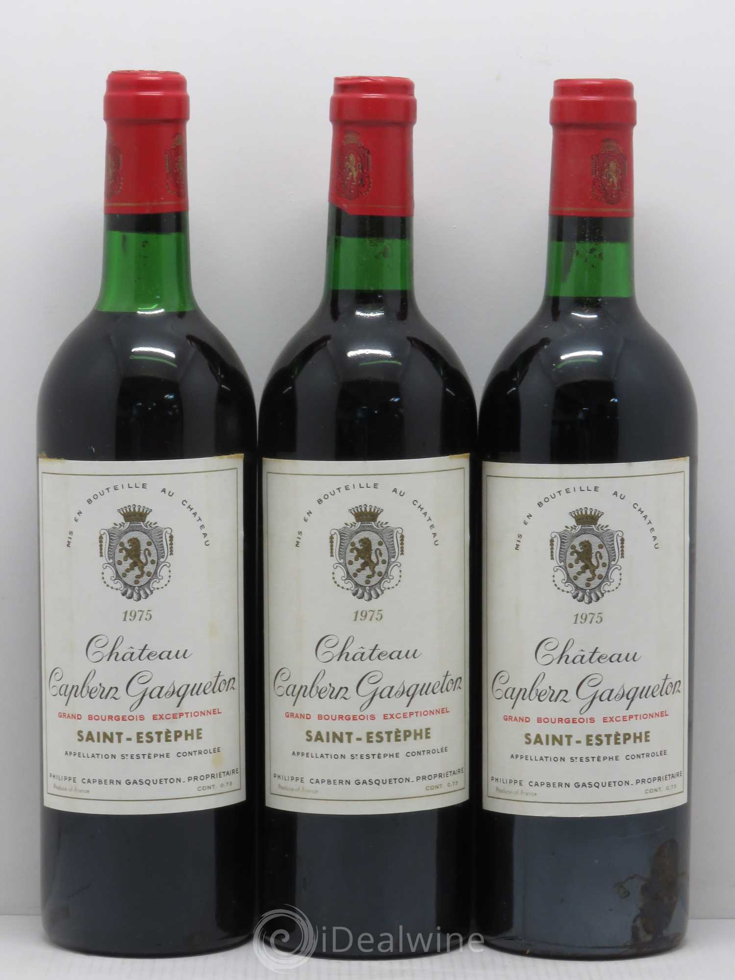Château Capbern Gasqueton (sans prix de réserve) 1975 - Lot de 3 bouteilles - 0