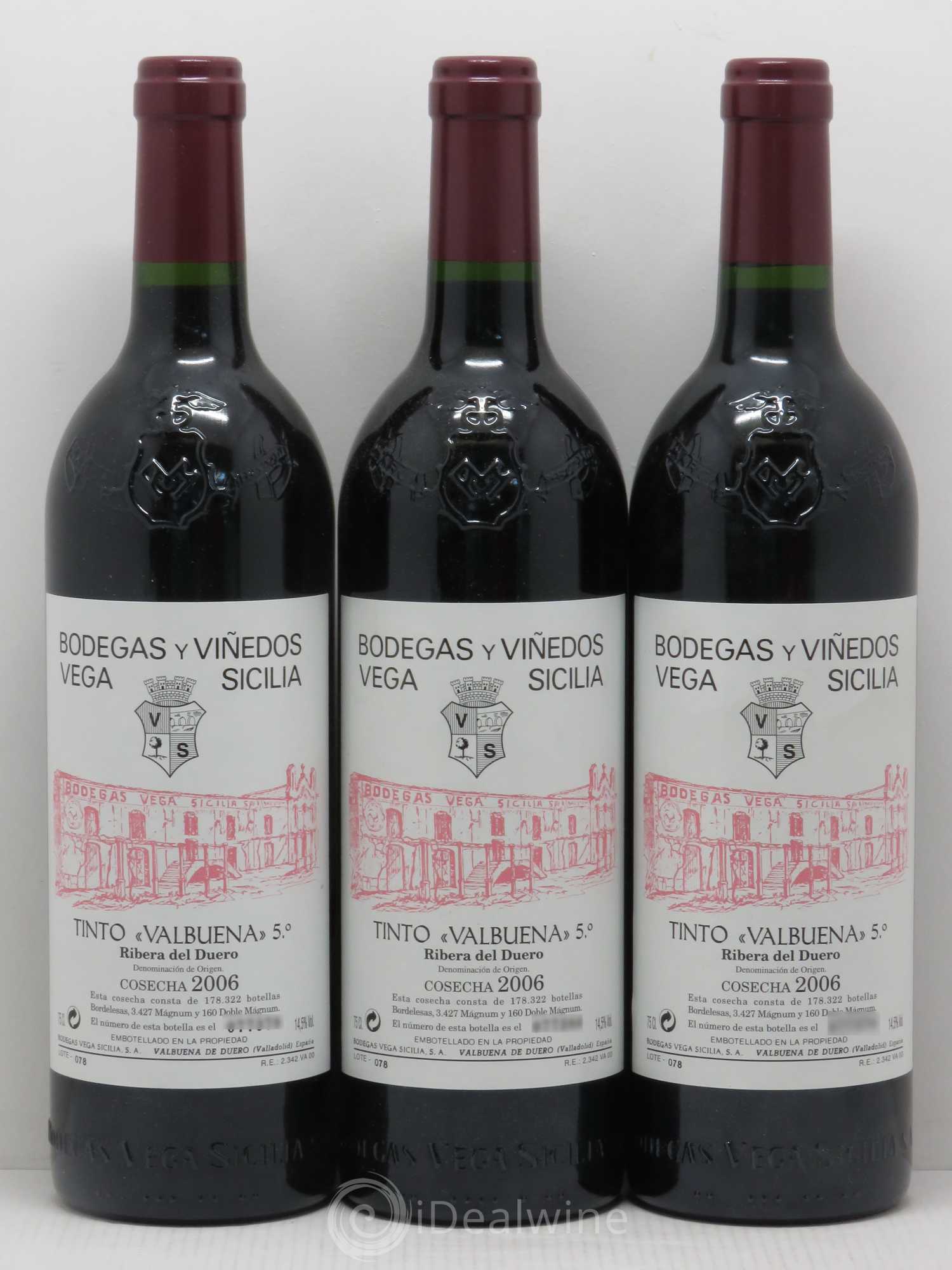 Ribera Del Duero DO Vega Sicilia Valbuena 5 ano Famille Alvarez 2006 - Lot de 6 bouteilles - 2