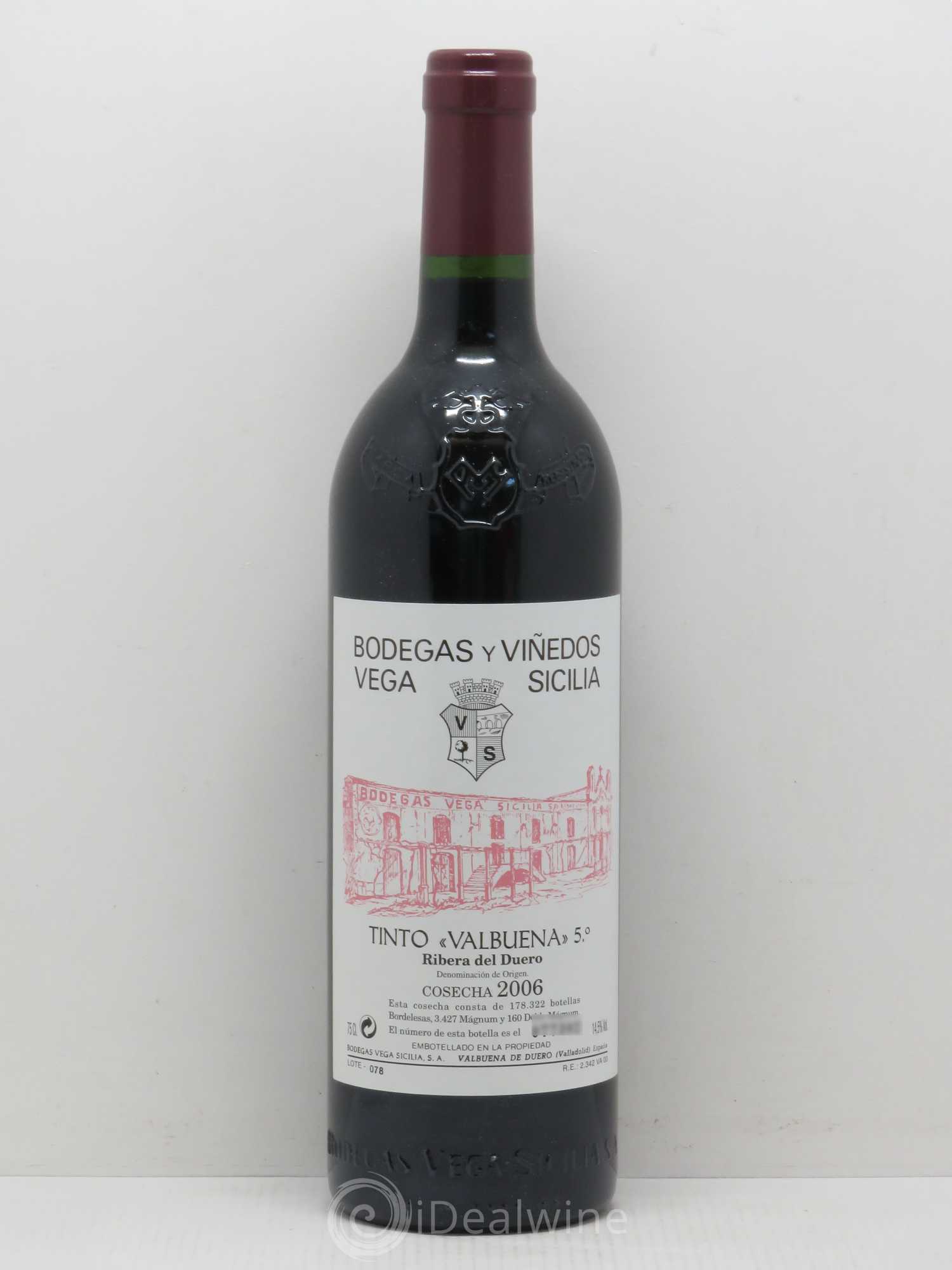 Ribera Del Duero DO Vega Sicilia Valbuena 5 ano Famille Alvarez 2006 - Lot de 1 bouteille - 0