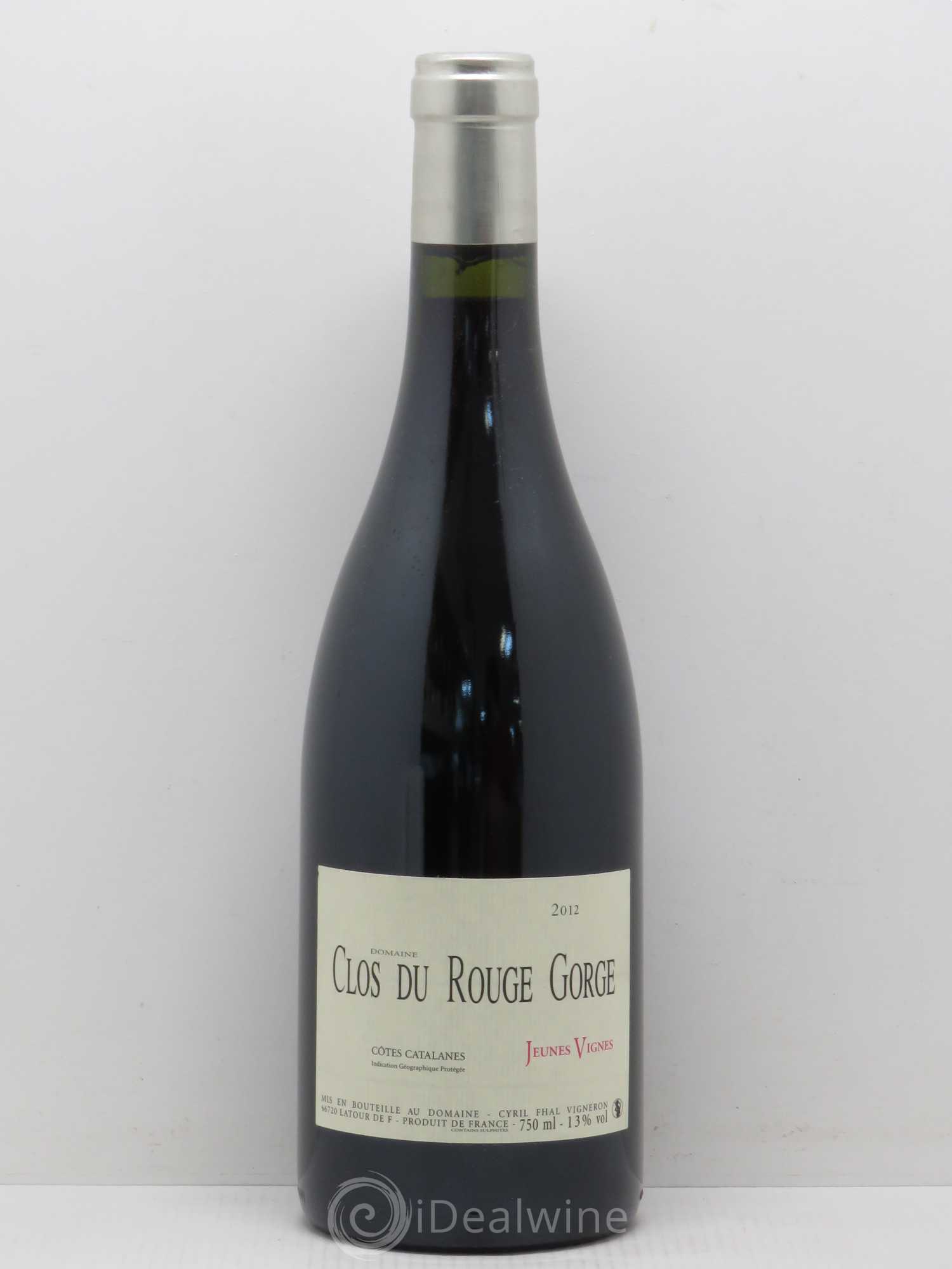 Côtes Catalanes (VDP des Côtes Catalanes) Clos du Rouge Gorge Jeunes Vignes Cyril Fhal 2012 - Lot de 1 bouteille - 0