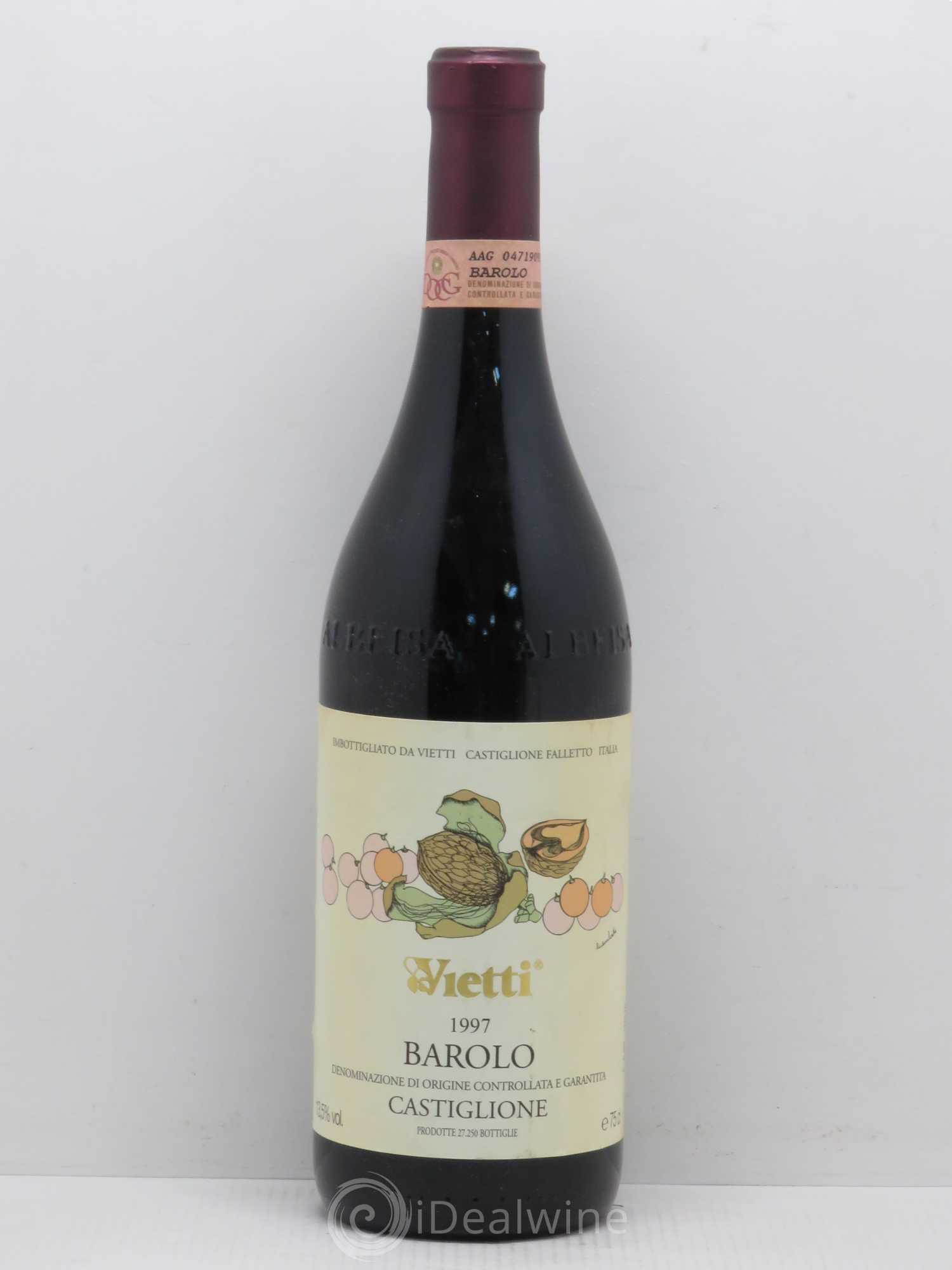 Barolo Castiglione Vietti (sans prix de réserve) 1997 - Posten von 1 Flasche - 0