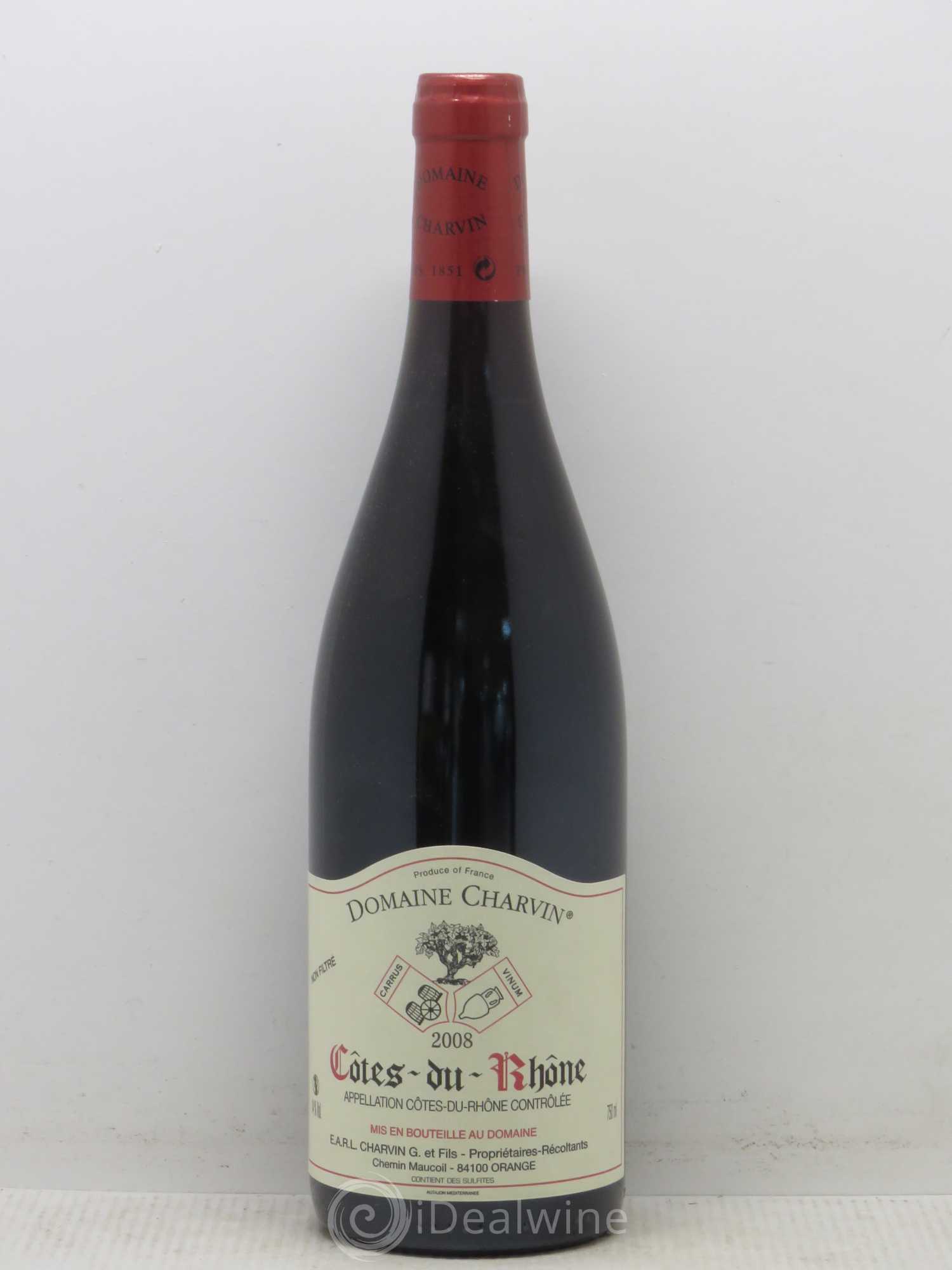 Côtes-du-Rhône Charvin (Domaine) 2008 - Lot de 1 bouteille - 0
