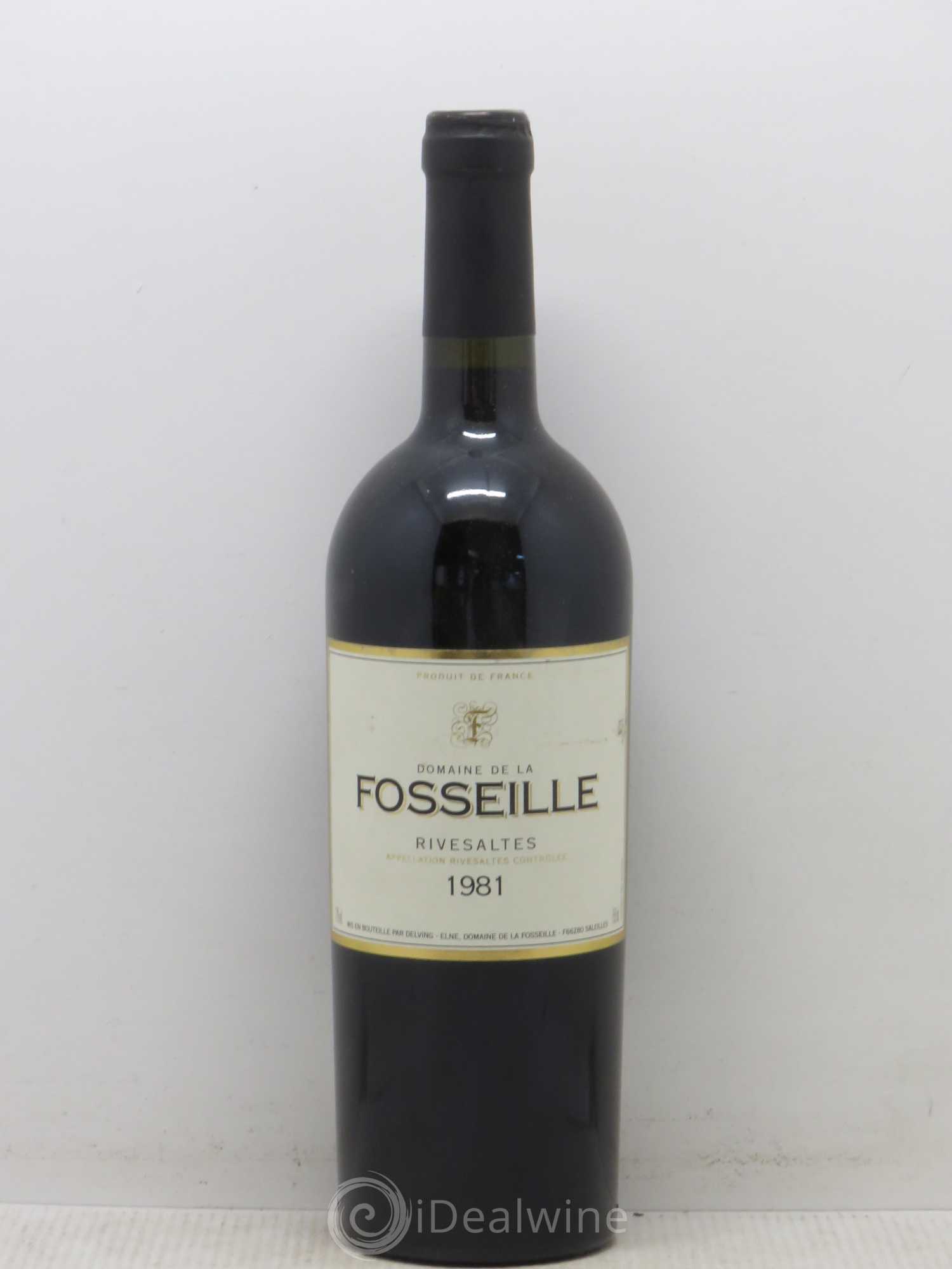 Rivesaltes La Fosseille (Domaine) 1981 - Posten von 1 Flasche - 0