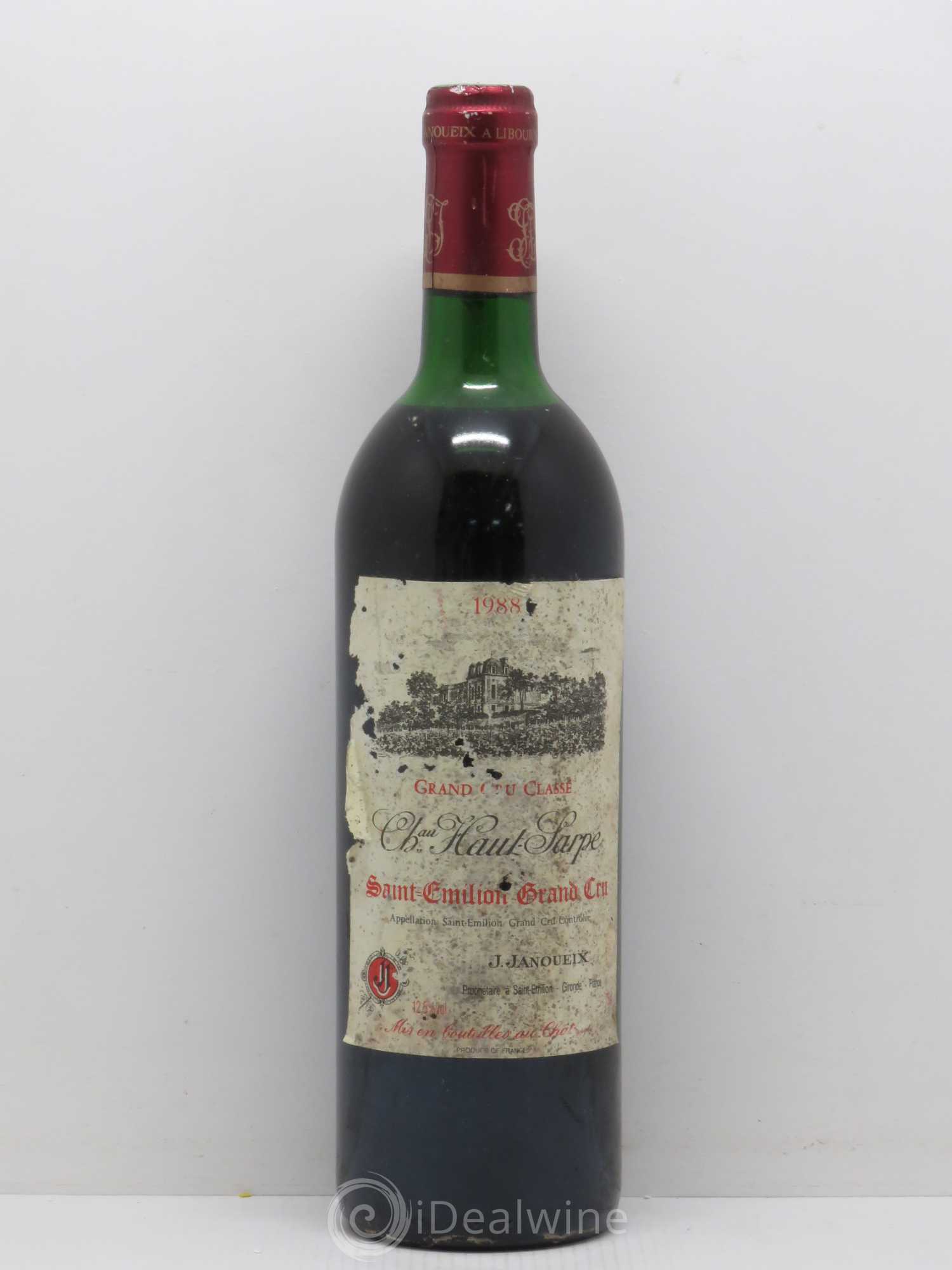 Château Haut Sarpe Grand Cru Classé 1988 - Lot de 1 bouteille - 0