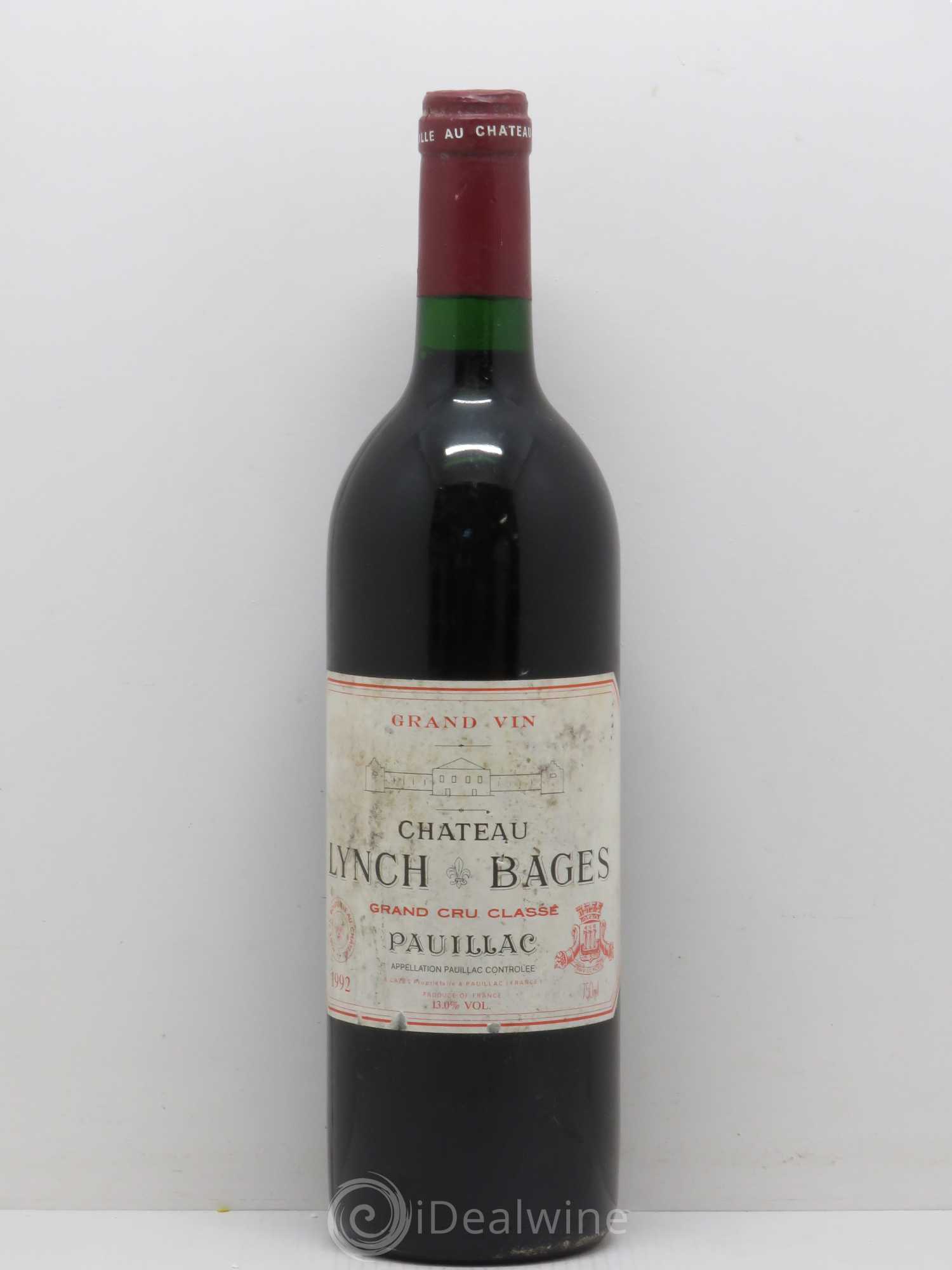 Château Lynch Bages 5ème Grand Cru Classé 1992 - Lot de 1 bouteille - 0