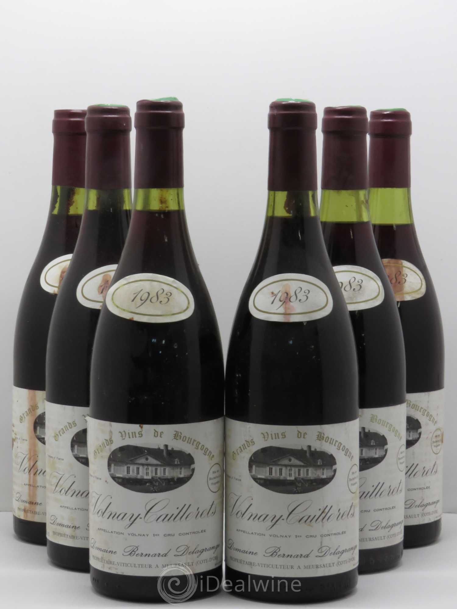 Volnay 1er Cru Caillerets Delagrange 1983 - Lot de 6 bouteilles - 0