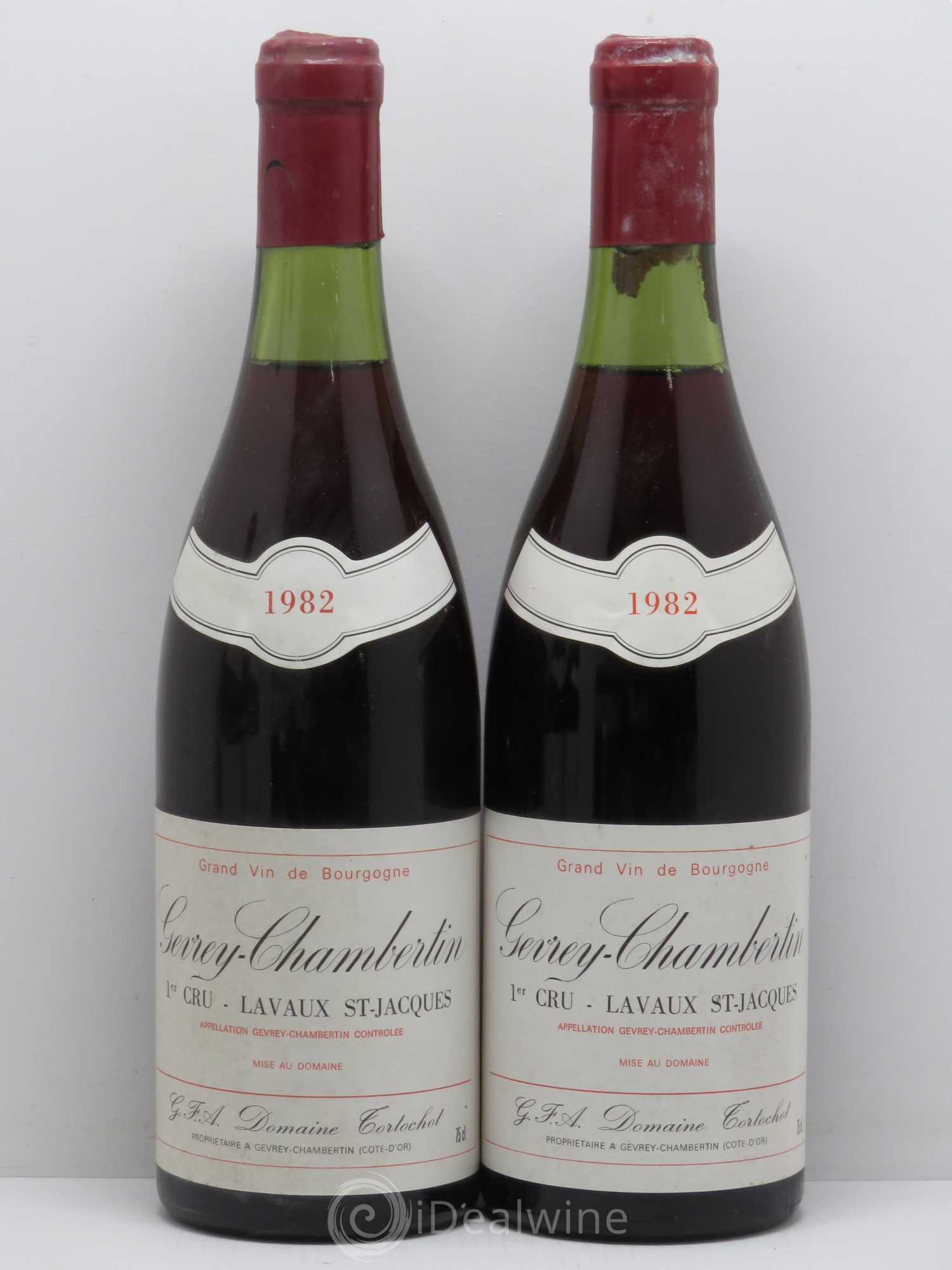 Gevrey-Chambertin 1er Cru Lavaux Saint Jacques Tortochot (Domaine) 1982 - Lot de 2 bouteilles - 0
