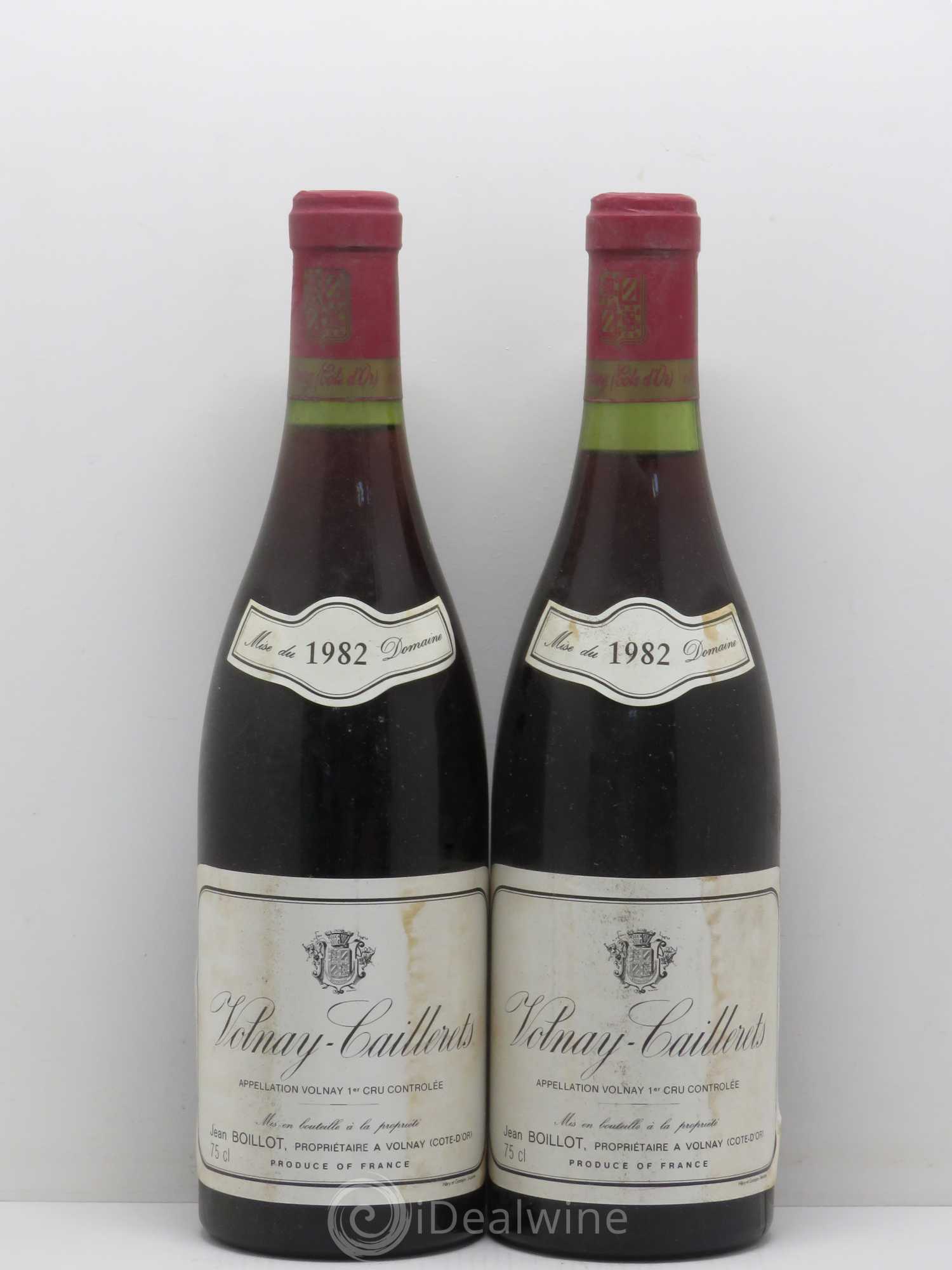 Volnay 1er Cru Caillerets - Boillot 1982 - Lot de 2 bouteilles - 0