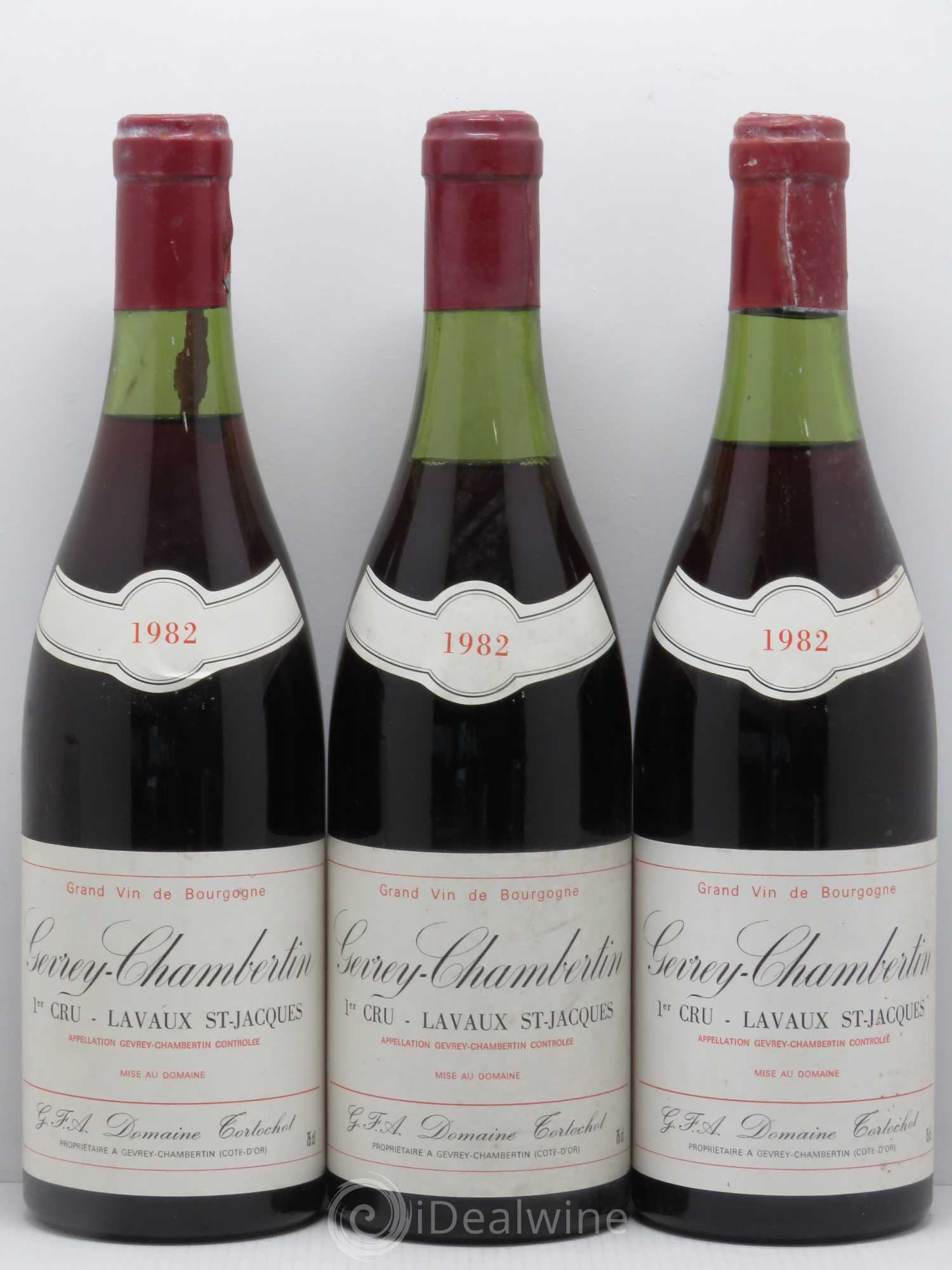 Gevrey-Chambertin 1er Cru Lavaux Saint Jacques Tortochot (Domaine) 1982 - Lot de 3 bouteilles - 0