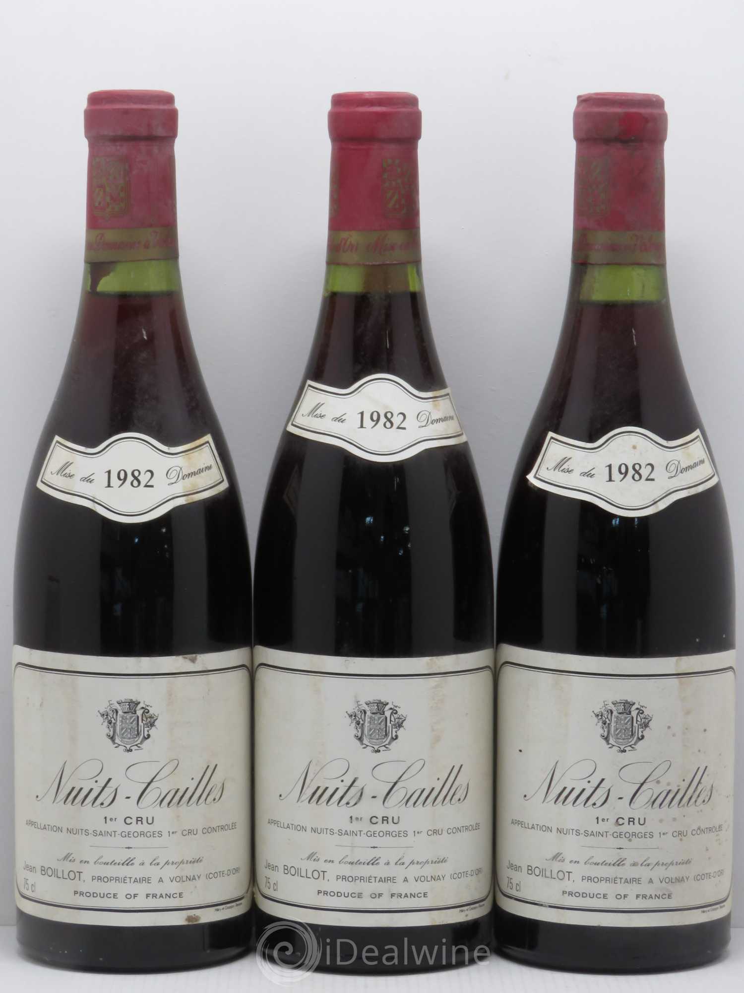Nuits-Saint-Georges 1er Cru Les Cailles - Boillot 1982 - Posten von 3 Flaschen - 0