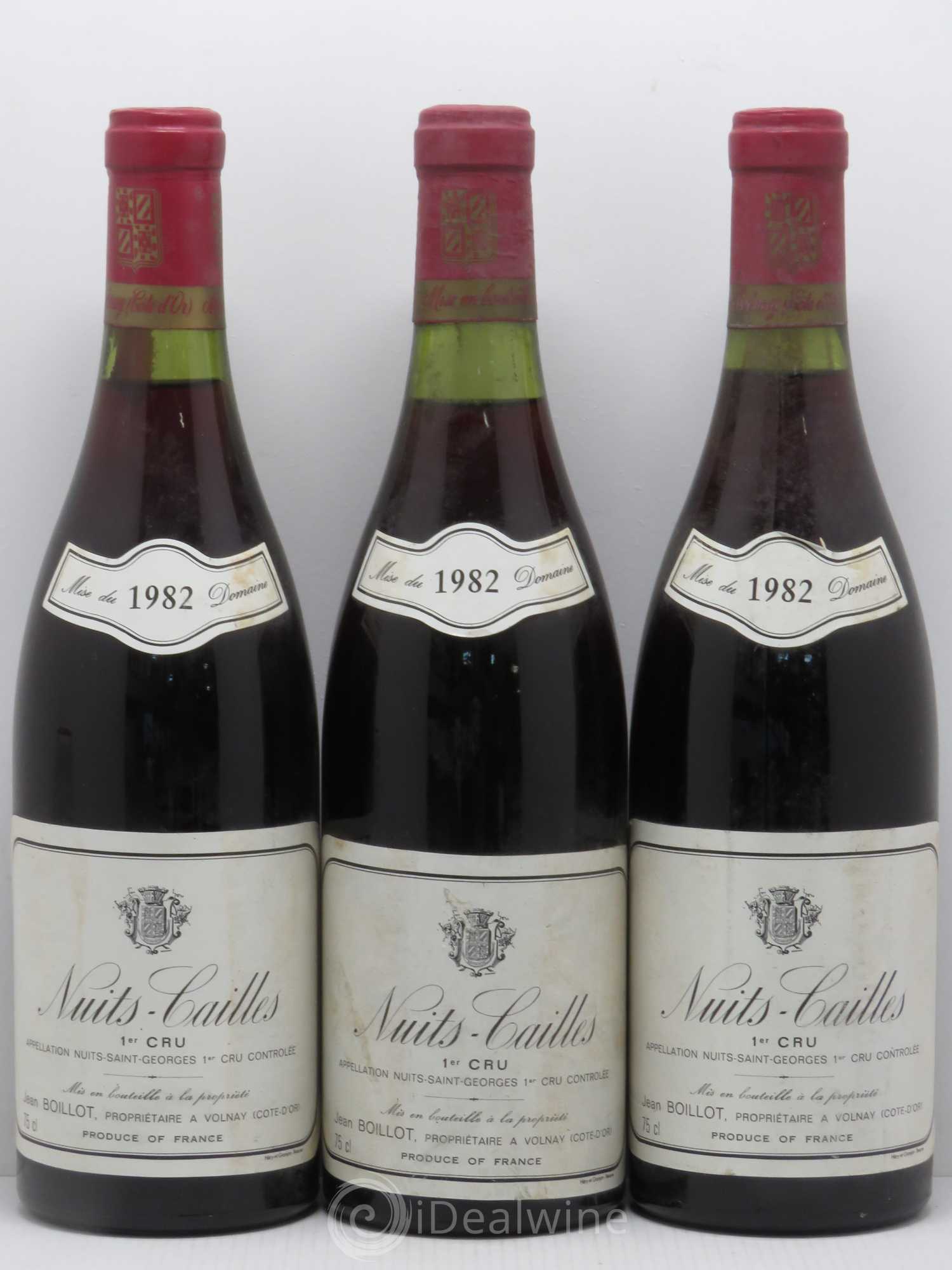 Nuits-Saint-Georges 1er Cru Les Cailles - Boillot 1982 - Posten von 3 Flaschen - 0