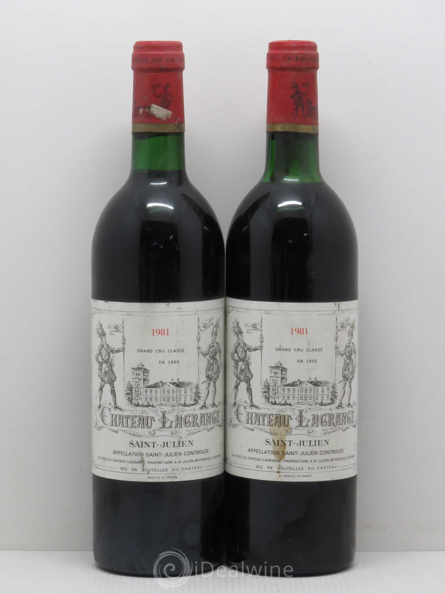 Château Lagrange 3ème Grand Cru Classé 1981 - Lot de 2 bouteilles - 0