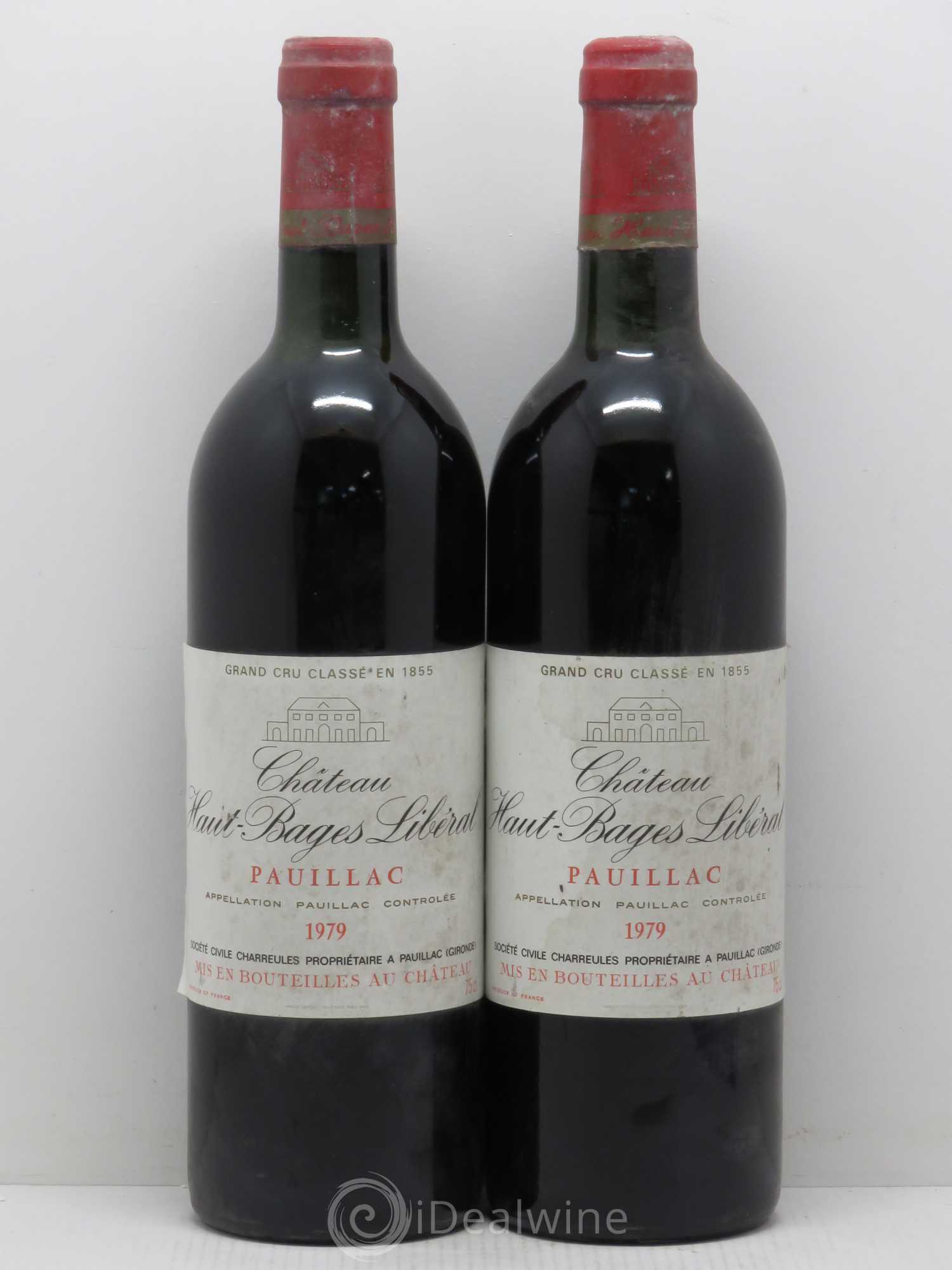 Château Haut Bages Libéral 5ème Grand Cru Classé 1979 - Lot de 2 bouteilles - 0