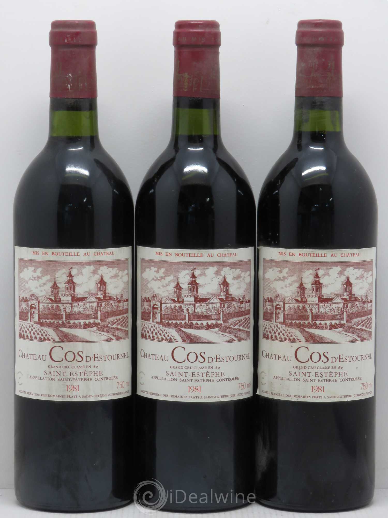 Cos d'Estournel 2ème Grand Cru Classé 1981 - Lot de 3 bouteilles - 0