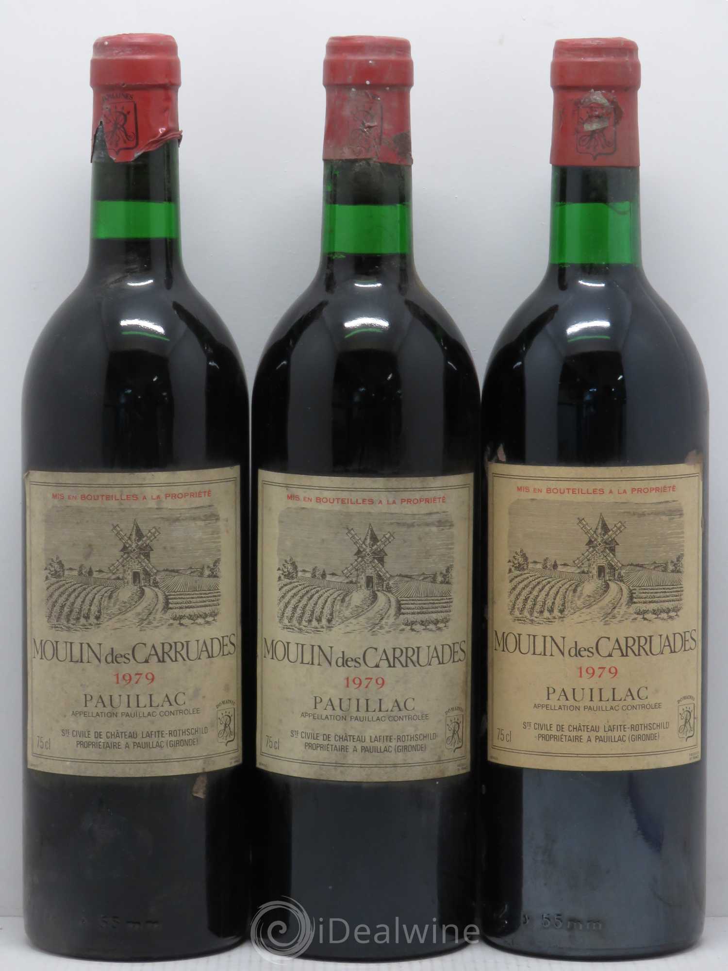 Moulin des Carruades Second Vin 1979 - Lot de 3 bouteilles - 0