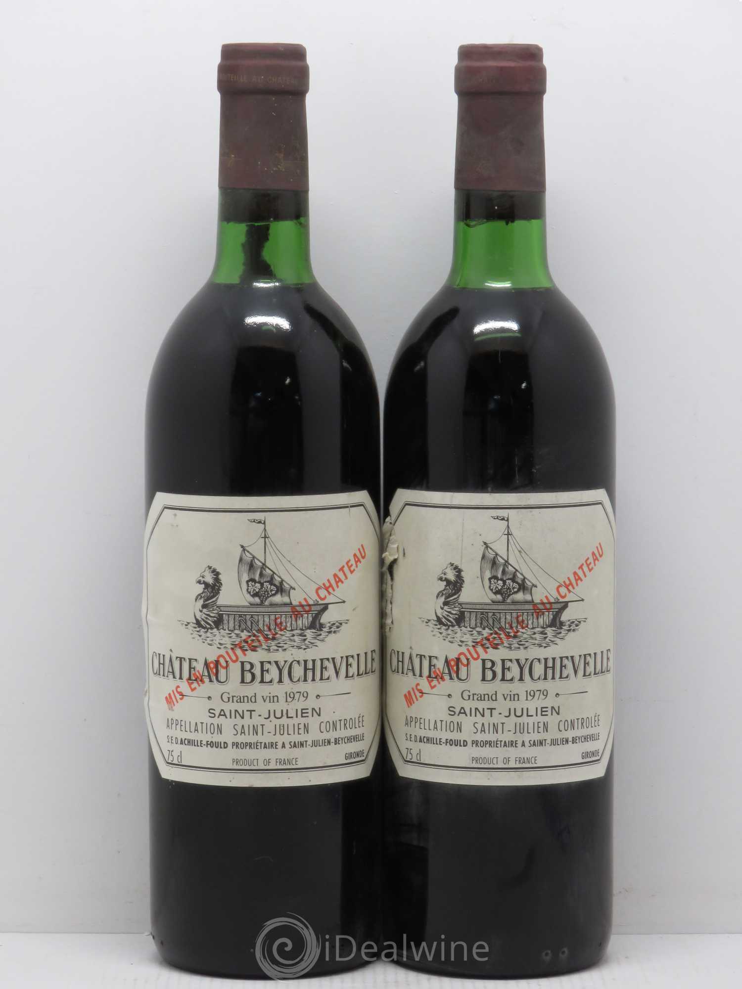 Château Beychevelle 4ème Grand Cru Classé 1979 - Lot de 2 bouteilles - 0