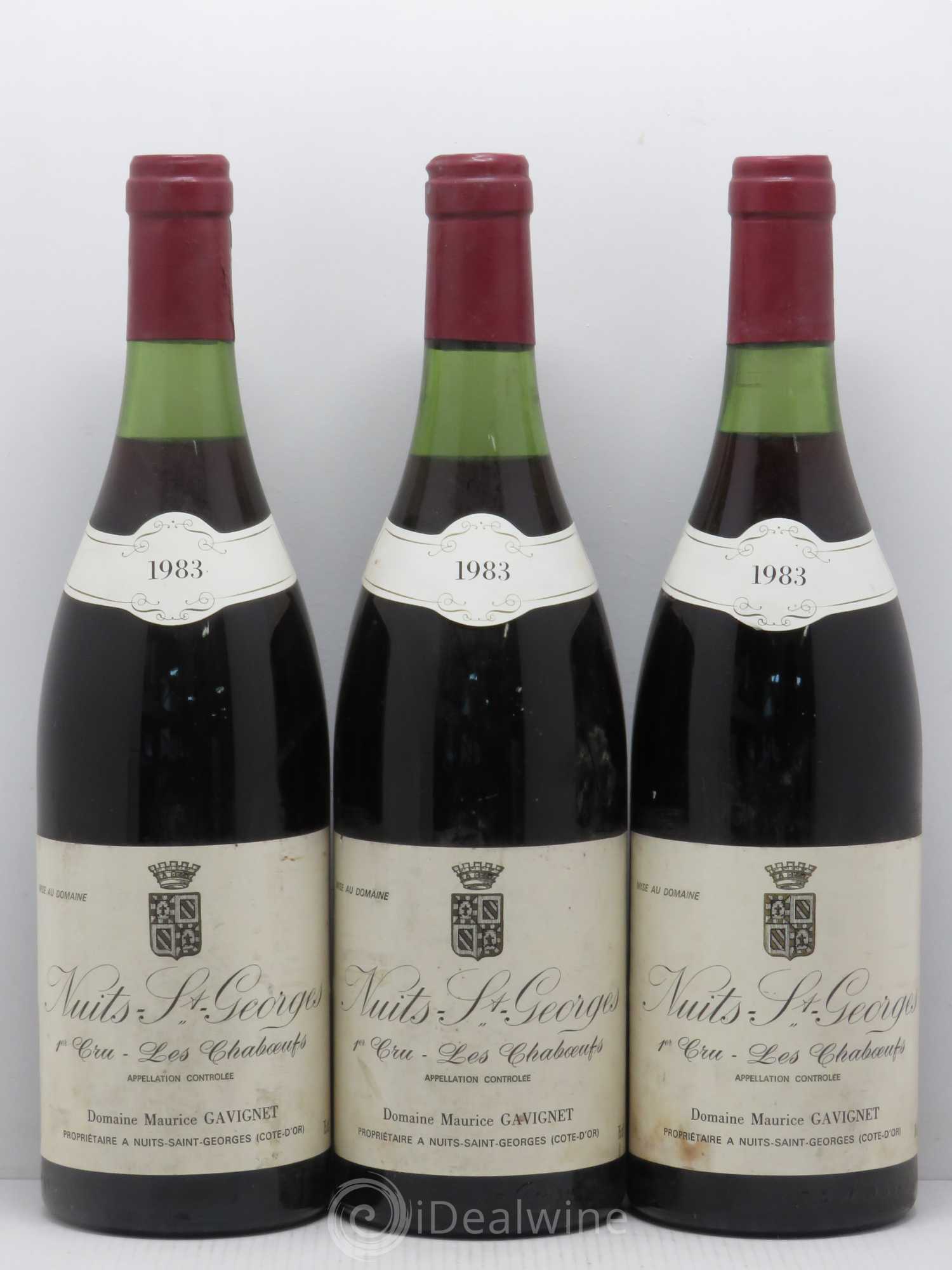 Nuits-Saint-Georges 1er Cru Les Chaboeufs - Gavignet 1983 - Posten von 3 Flaschen - 0