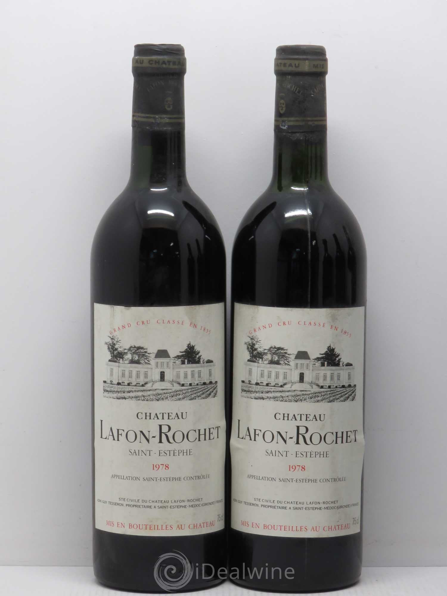 Château Lafon Rochet 4ème Grand Cru Classé 1978 - Lot de 2 bouteilles - 0
