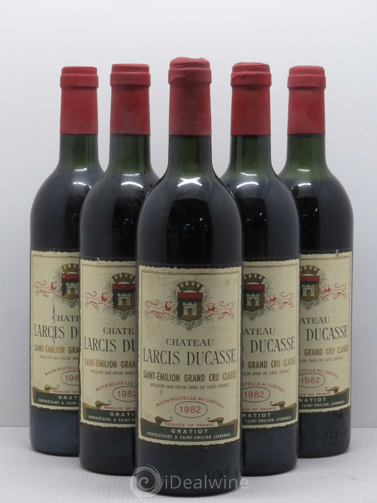 Château Larcis Ducasse 1er Grand Cru Classé B 1982 - Lot de 5 bouteilles - 0