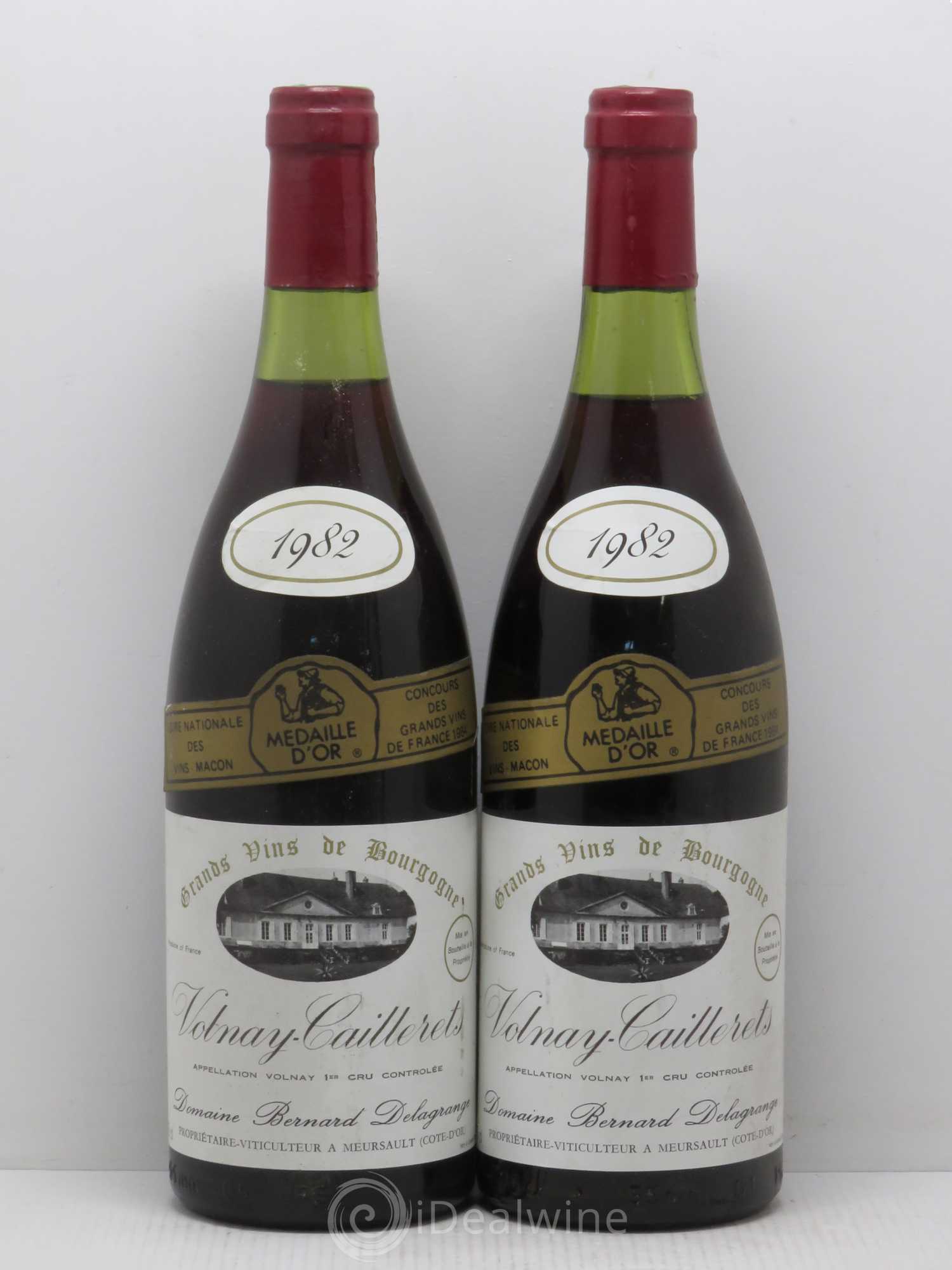 Volnay 1er Cru Caillerets Bernard Delagrange 1982 - Lot de 5 bouteilles - 2