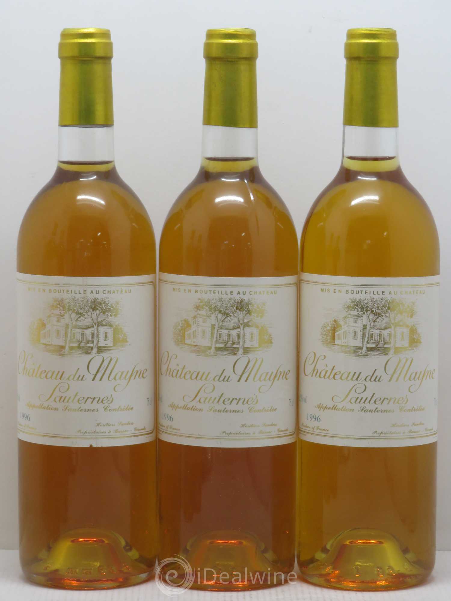 Sauternes Château du Mayne Barsac 1996 - Lot de 5 bouteilles - 1