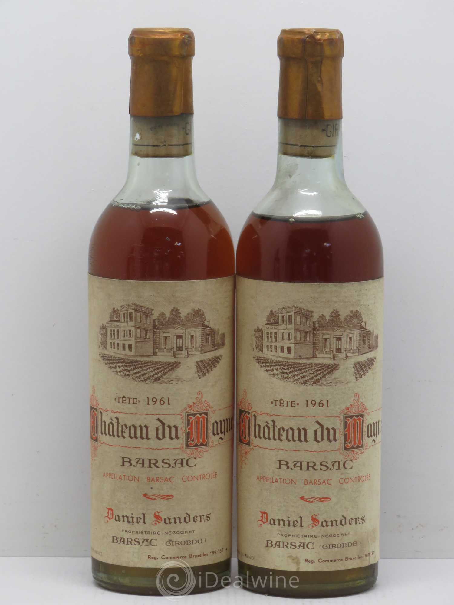 Barsac Château du Mayne Tête 1961 - Posten von 2 Demi-Flaschen - 0