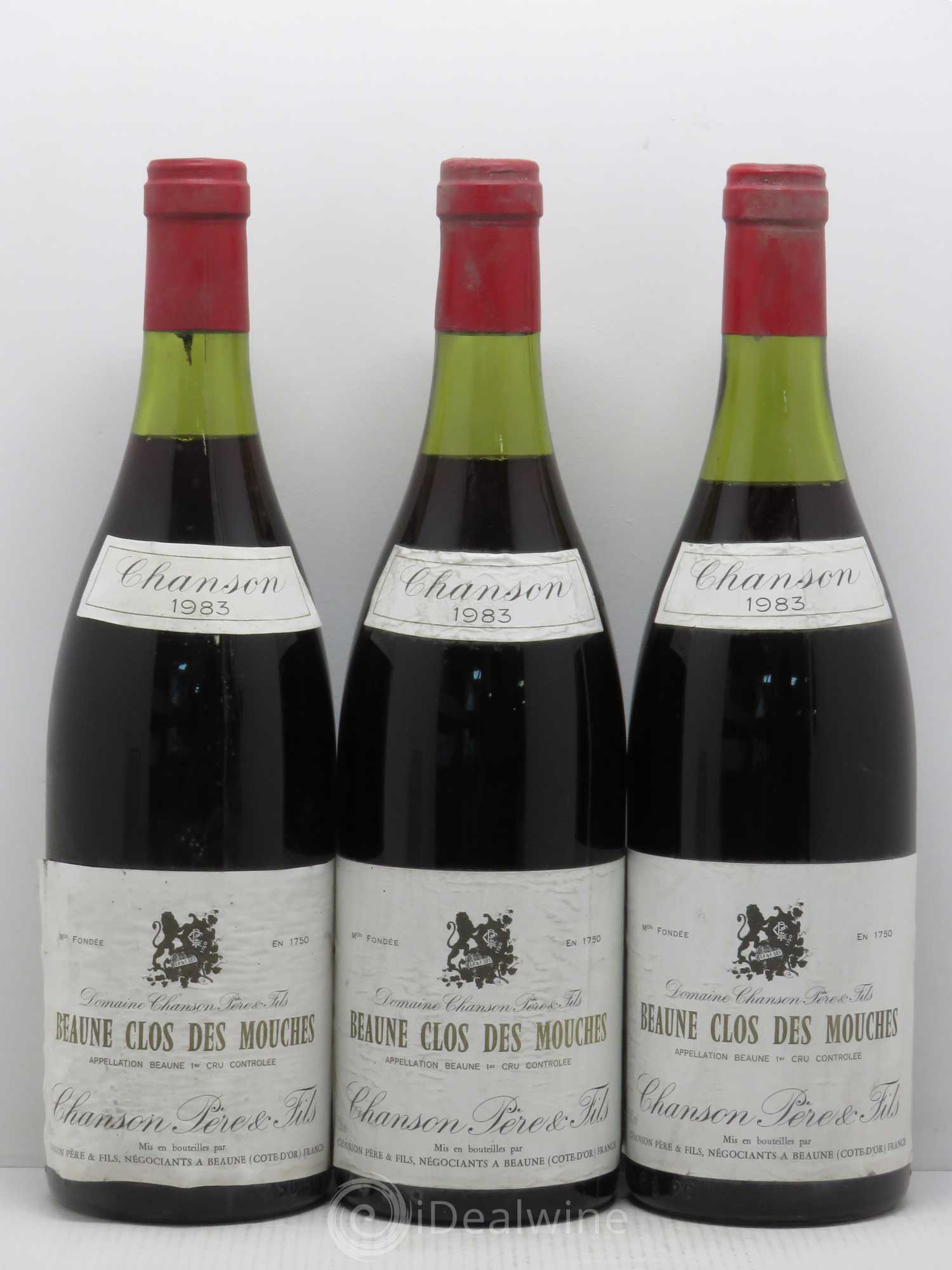 Beaune 1er Cru Clos Des Mouches - Chanson 1983 - Lot de 6 bouteilles - 2