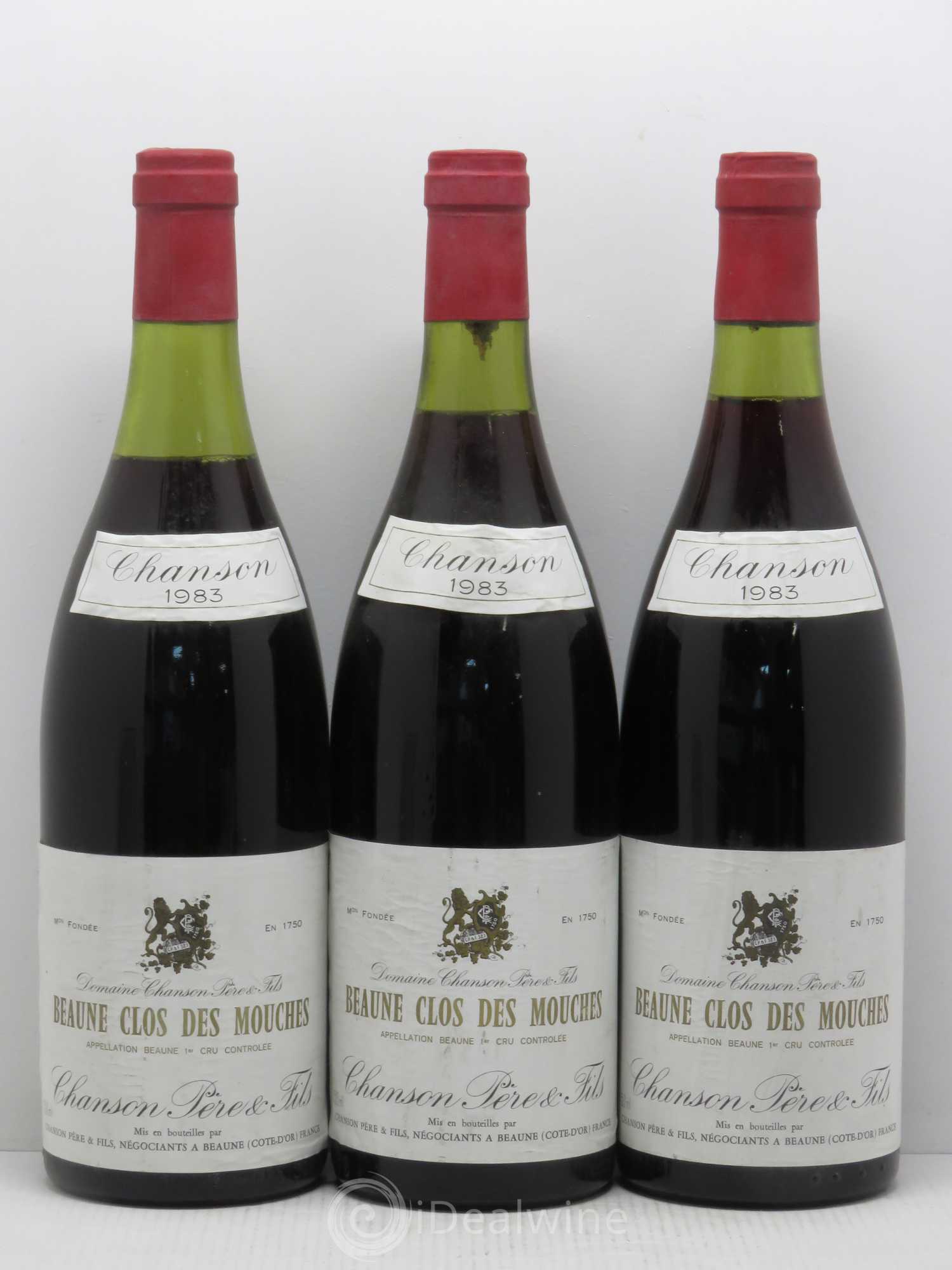 Beaune 1er Cru Clos Des Mouches - Chanson 1983 - Posten von 3 Flaschen - 0