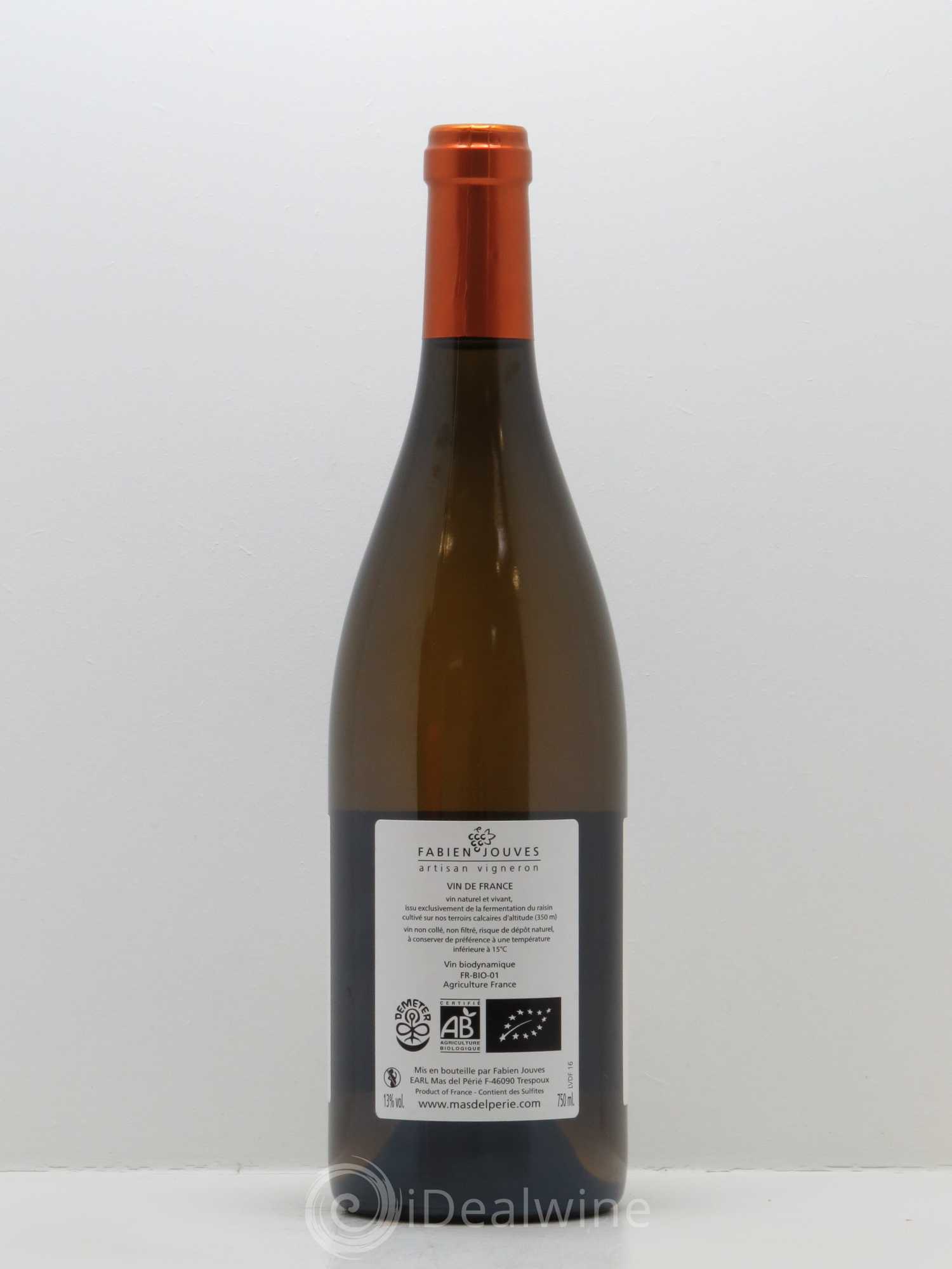 Vin de France Mas Del Périé Les Pièces Longues Fabien Jouves 2016 - Lot de 1 bouteille - 1