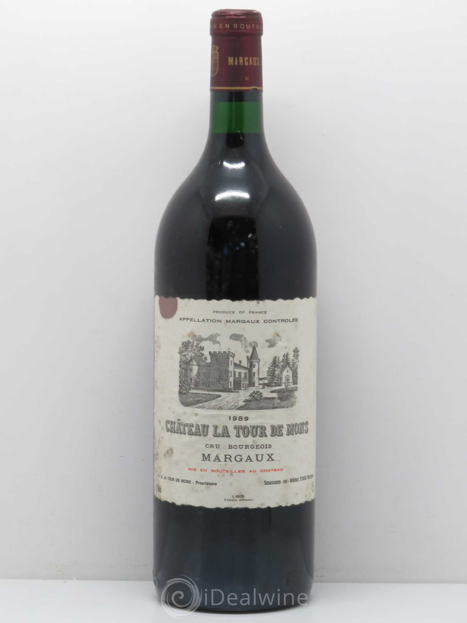 Château la Tour de Mons Cru Bourgeois 1989 - Lot de 1 magnum - 0