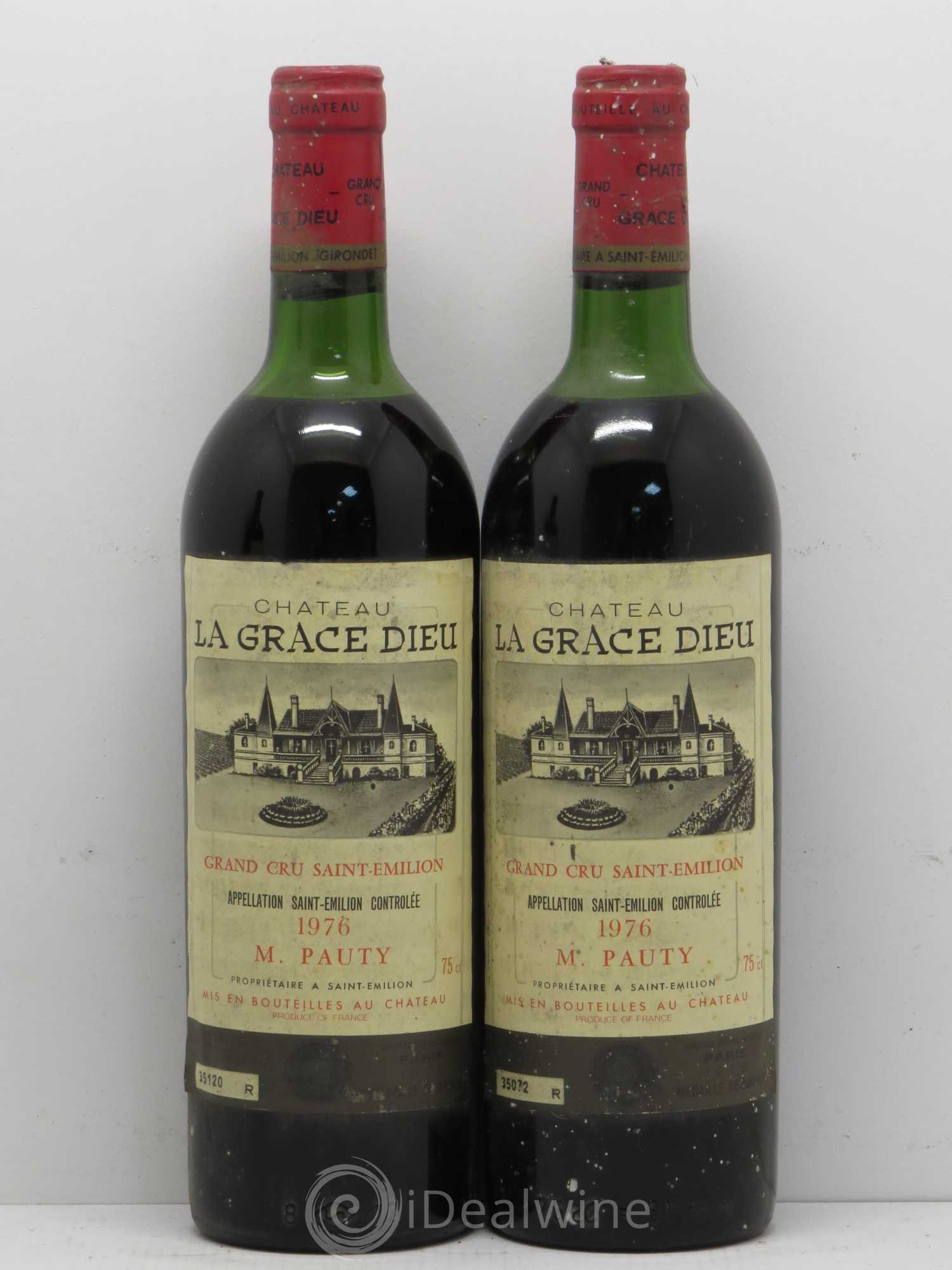 Château la Grâce Dieu 1976 - Lot de 2 bouteilles - 0