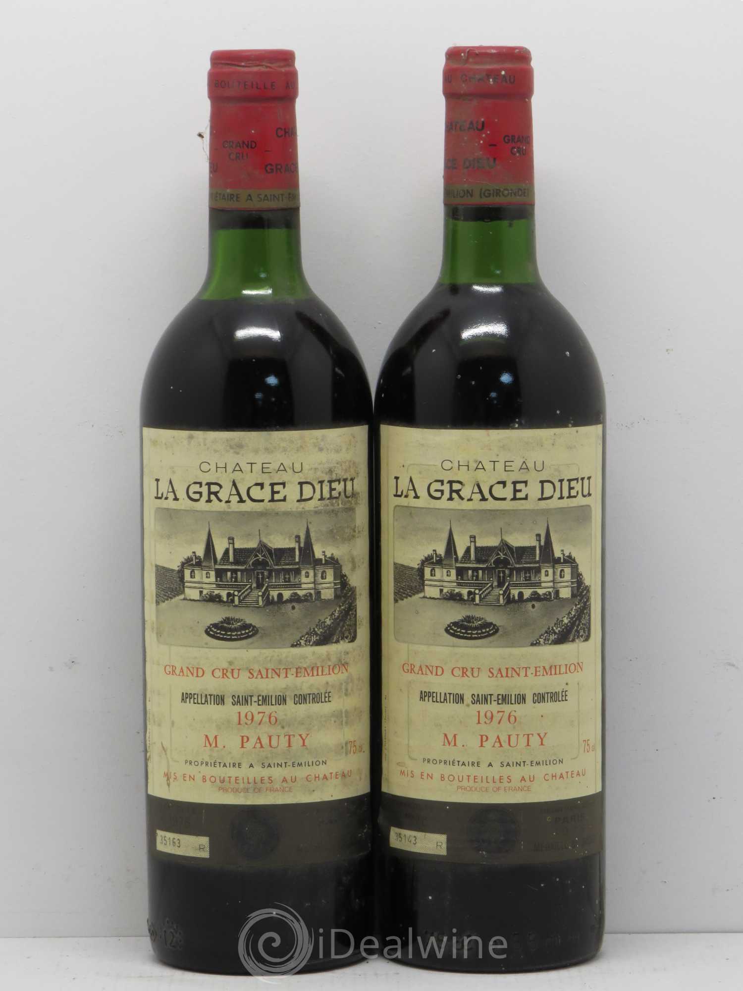 Château la Grâce Dieu 1976 - Lot de 2 bouteilles - 0