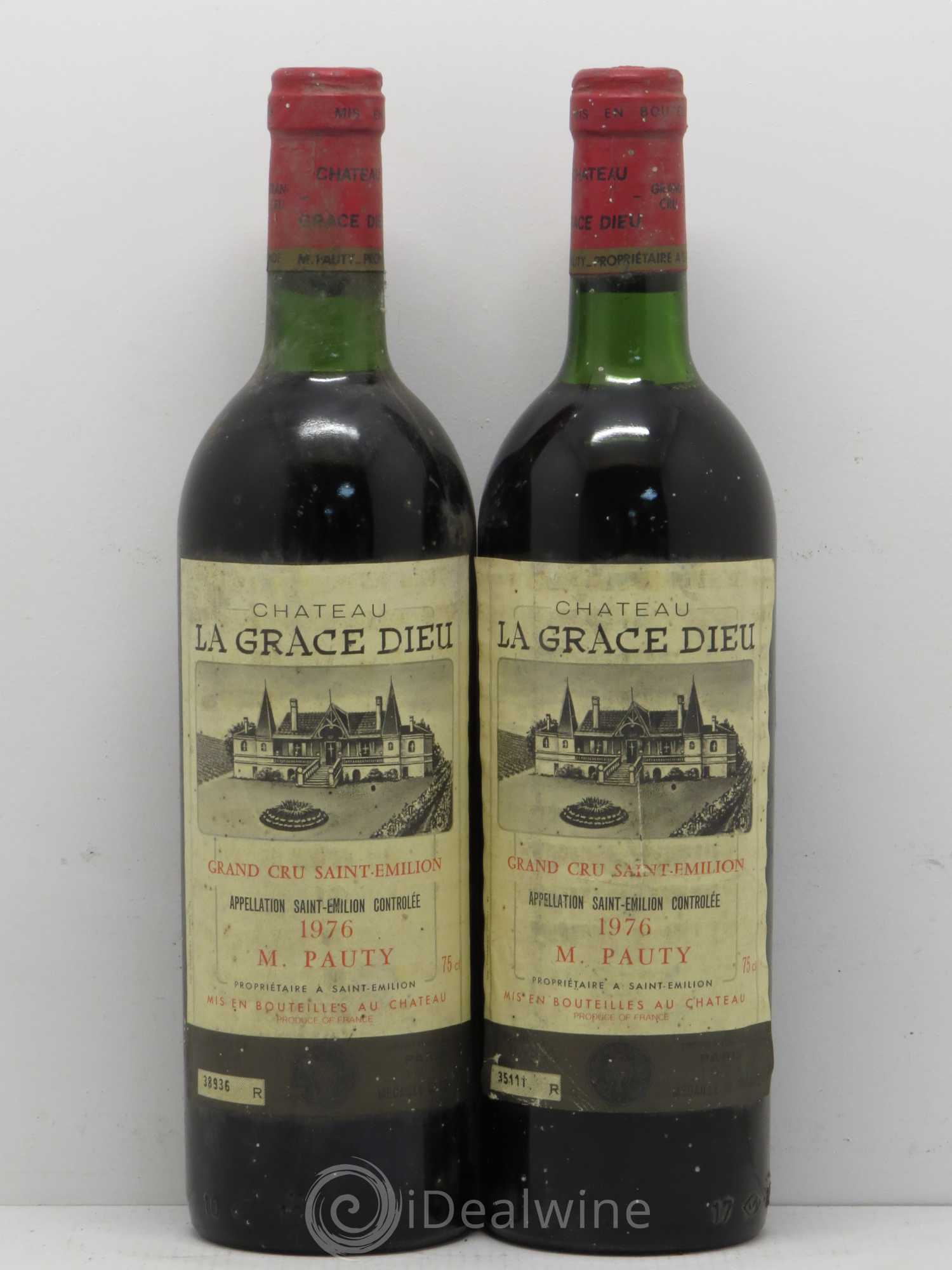 Château la Grâce Dieu 1976 - Lot de 2 bouteilles - 0