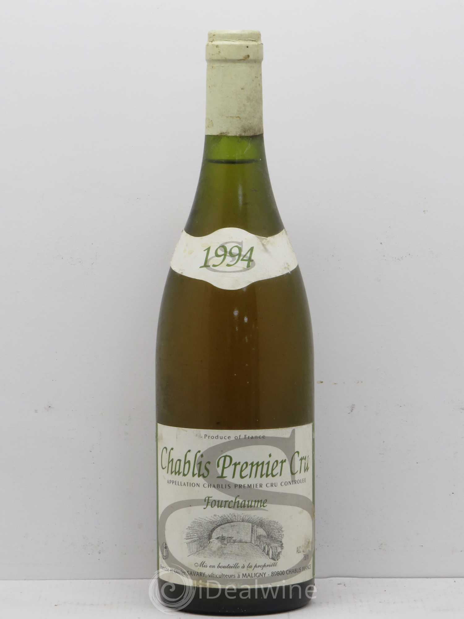 Chablis 1er Cru Fourchaume Domaine Savary 1994 - Posten von 1 Flasche - 0