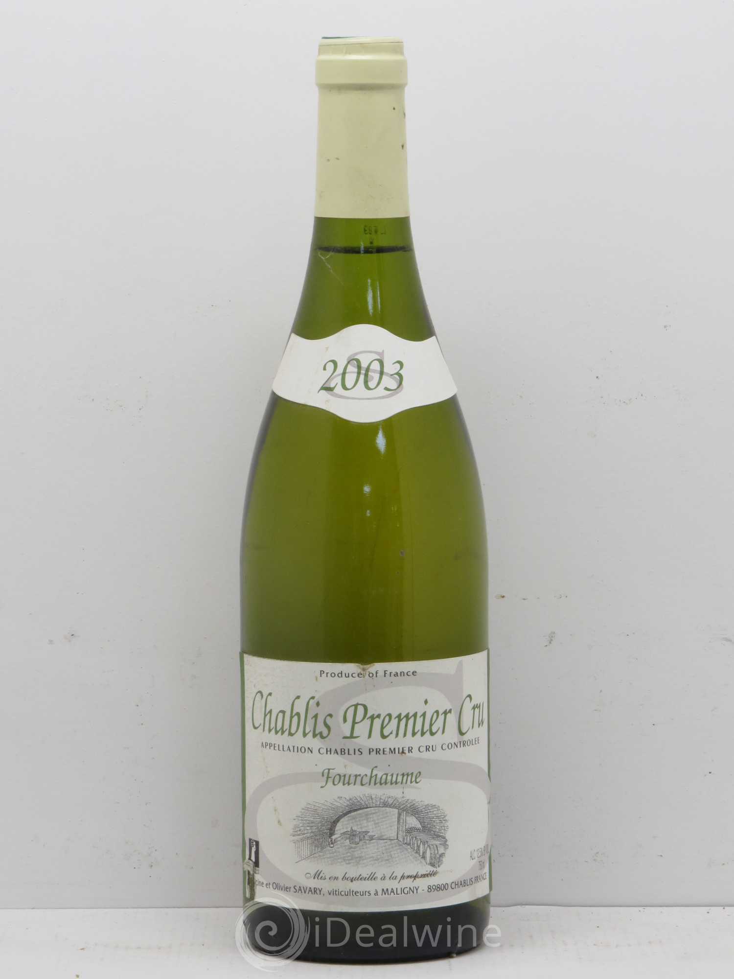 Chablis 1er Cru Fourchaume Domaine Savary (sans prix de réserve) 2003 - Posten von 1 Flasche - 0