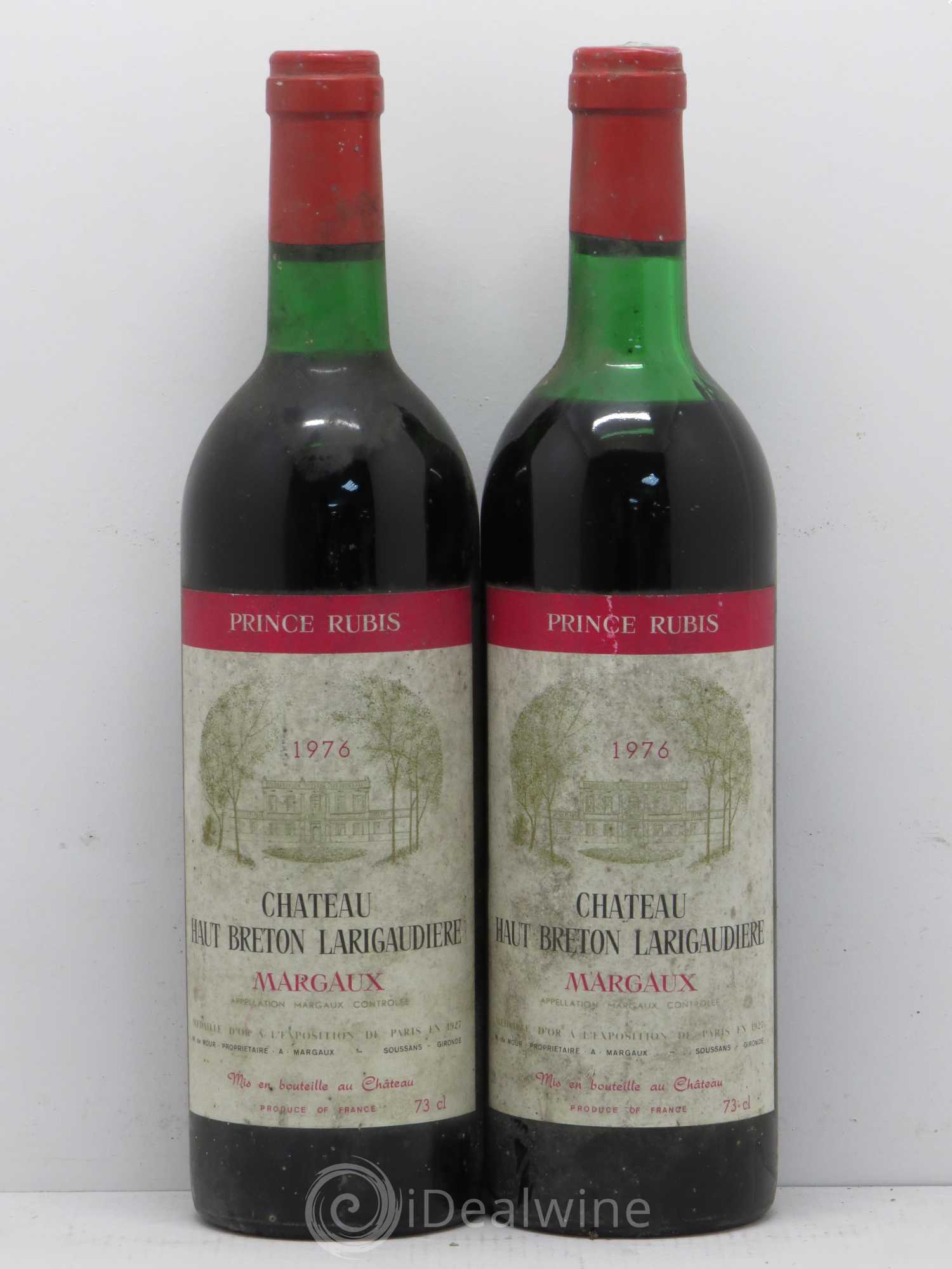 Château Haut Breton Larigaudière Cru Bourgeois (sans prix de réserve) 1976 - Lot de 2 bouteilles - 0