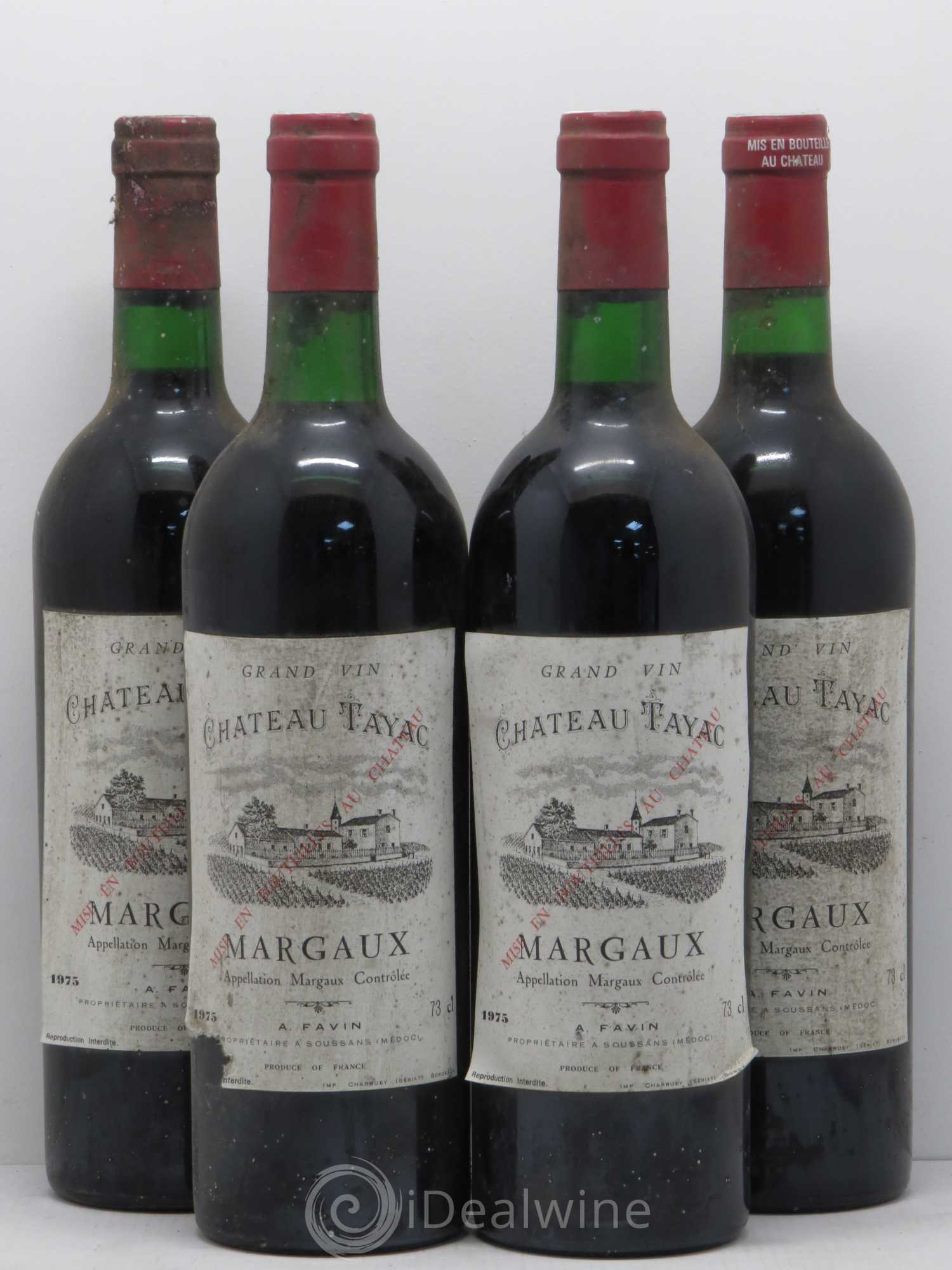 Château Tayac Cru Bourgeois 1975 - Lot de 4 bouteilles - 0