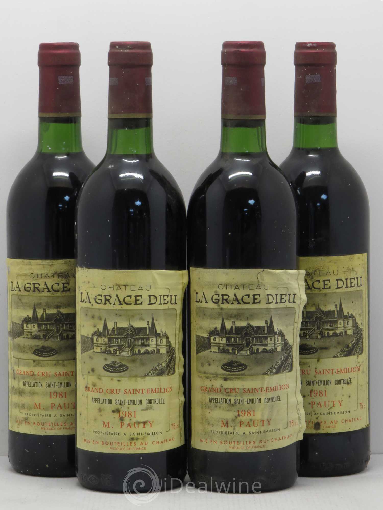 Château la Grâce Dieu (sans prix de réserve) 1981 - Lot de 4 bouteilles - 0