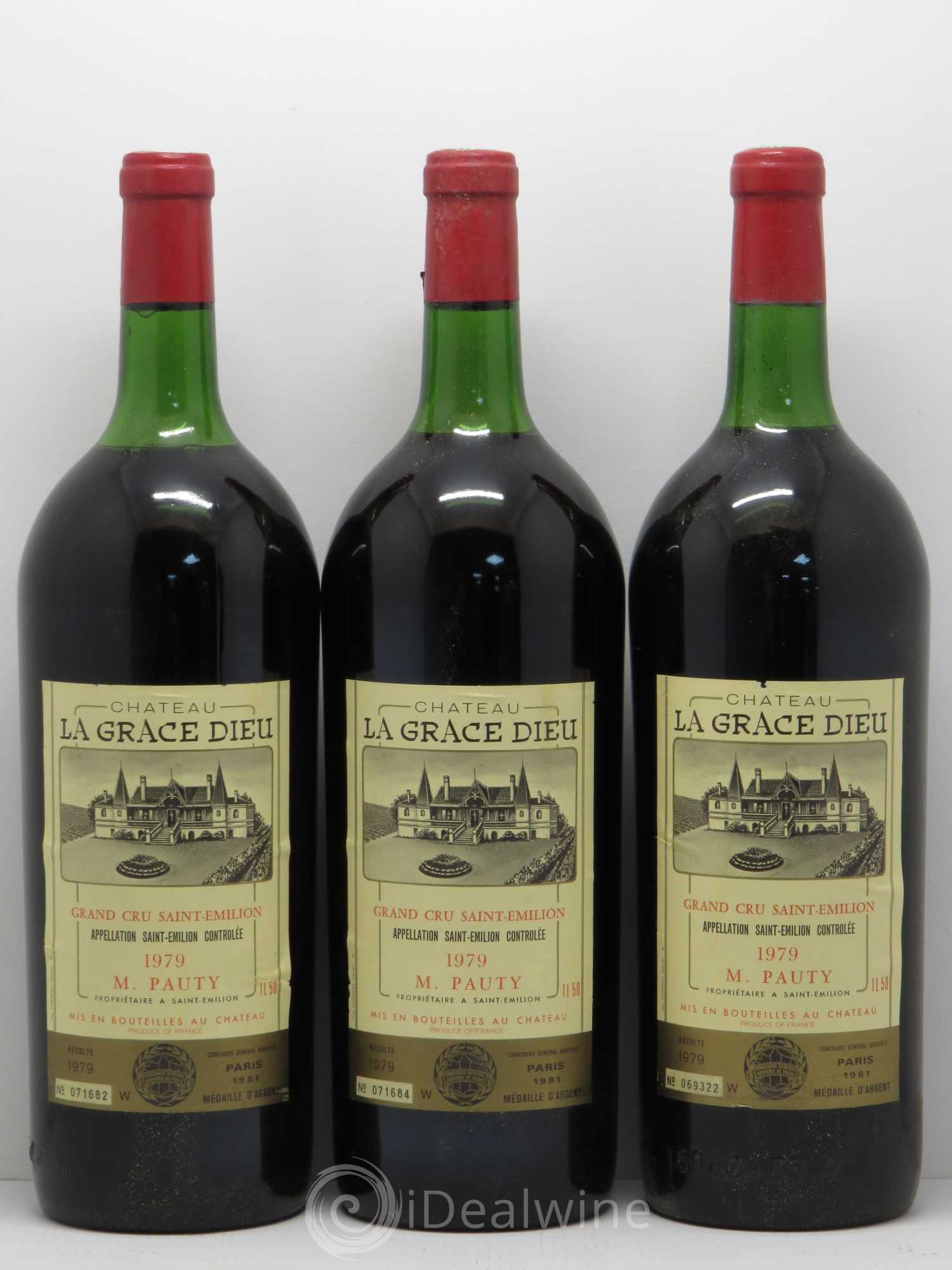 Château la Grâce Dieu (sans prix de réserve) 1979 - Lot de 3 magnums - 0