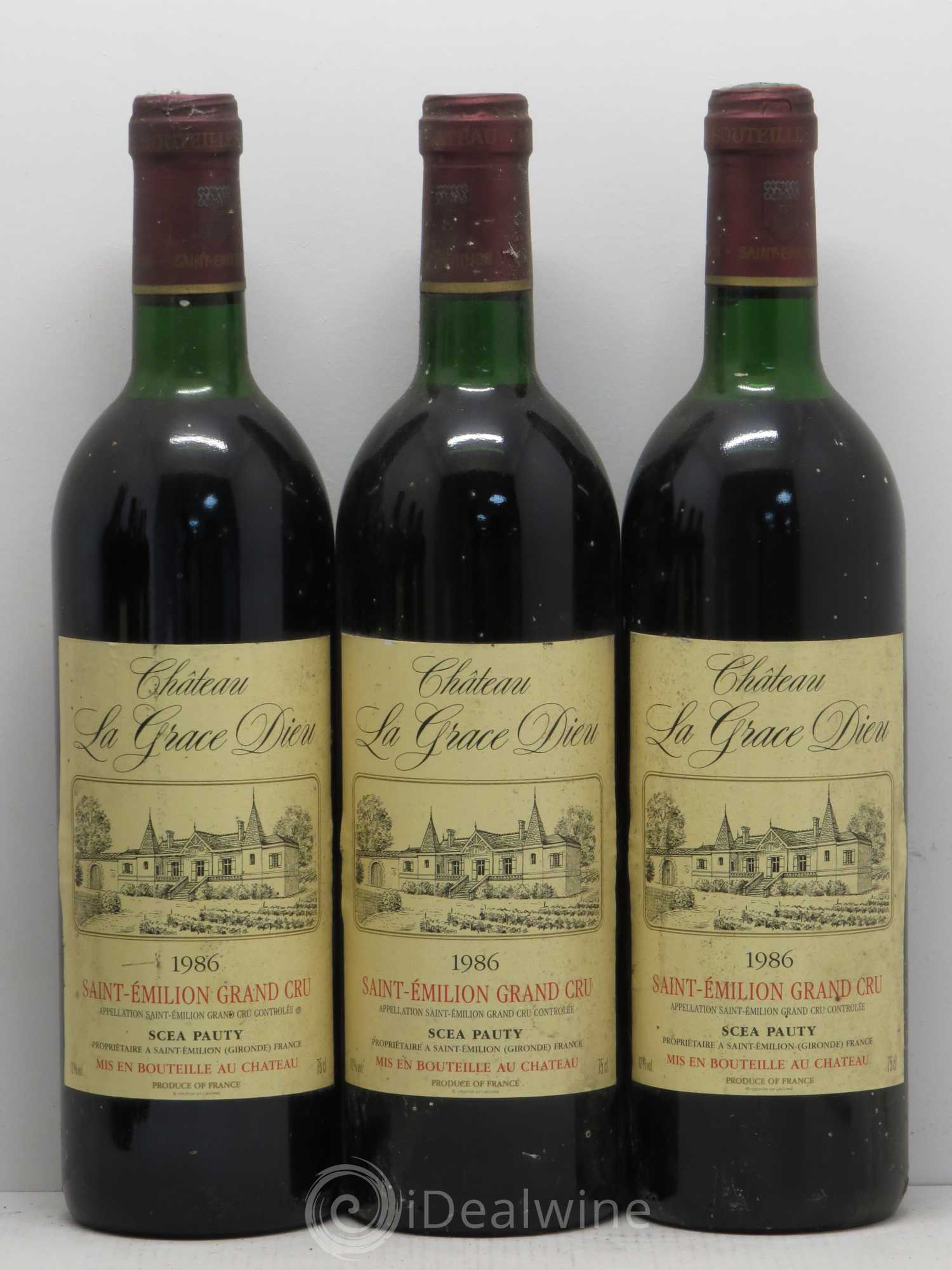 Château la Grâce Dieu (sans prix de réserve) 1986 - Lot de 6 bouteilles - 1