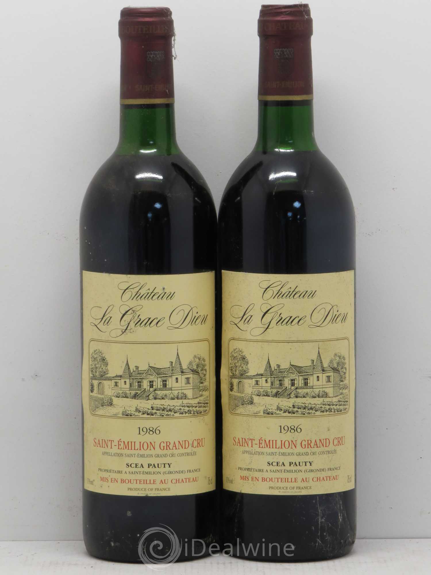 Château la Grâce Dieu (sans prix de réserve) 1986 - Lot de 2 bouteilles - 0