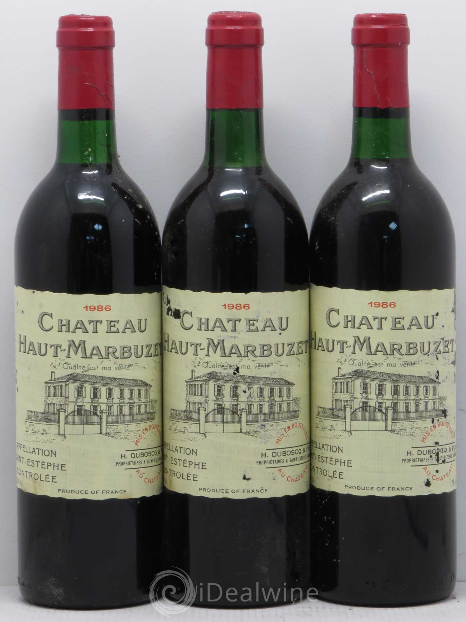 Château Haut Marbuzet (sans prix de réserve) 1986 - Lot de 6 bouteilles - 2