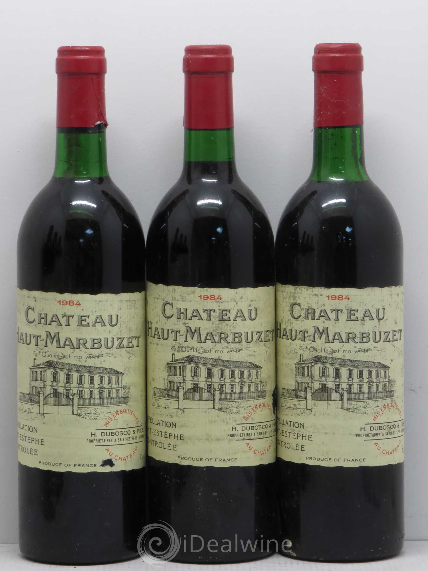 Château Haut Marbuzet 1984 - Lot de 6 bouteilles - 1