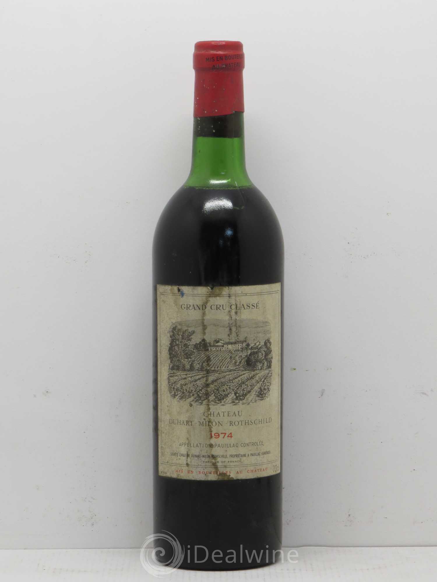 Château Duhart-Milon 4ème Grand Cru Classé 1974 - Lotto di 1 bottiglia - 0