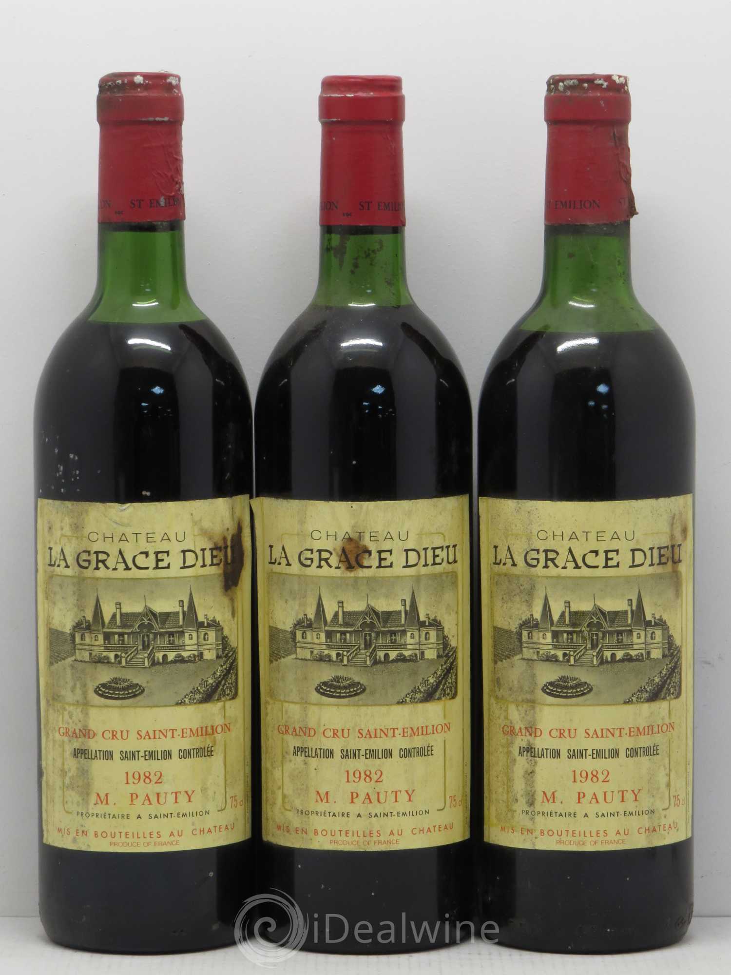 Château la Grâce Dieu (sans prix de réserve) 1982 - Lot de 3 bouteilles - 0