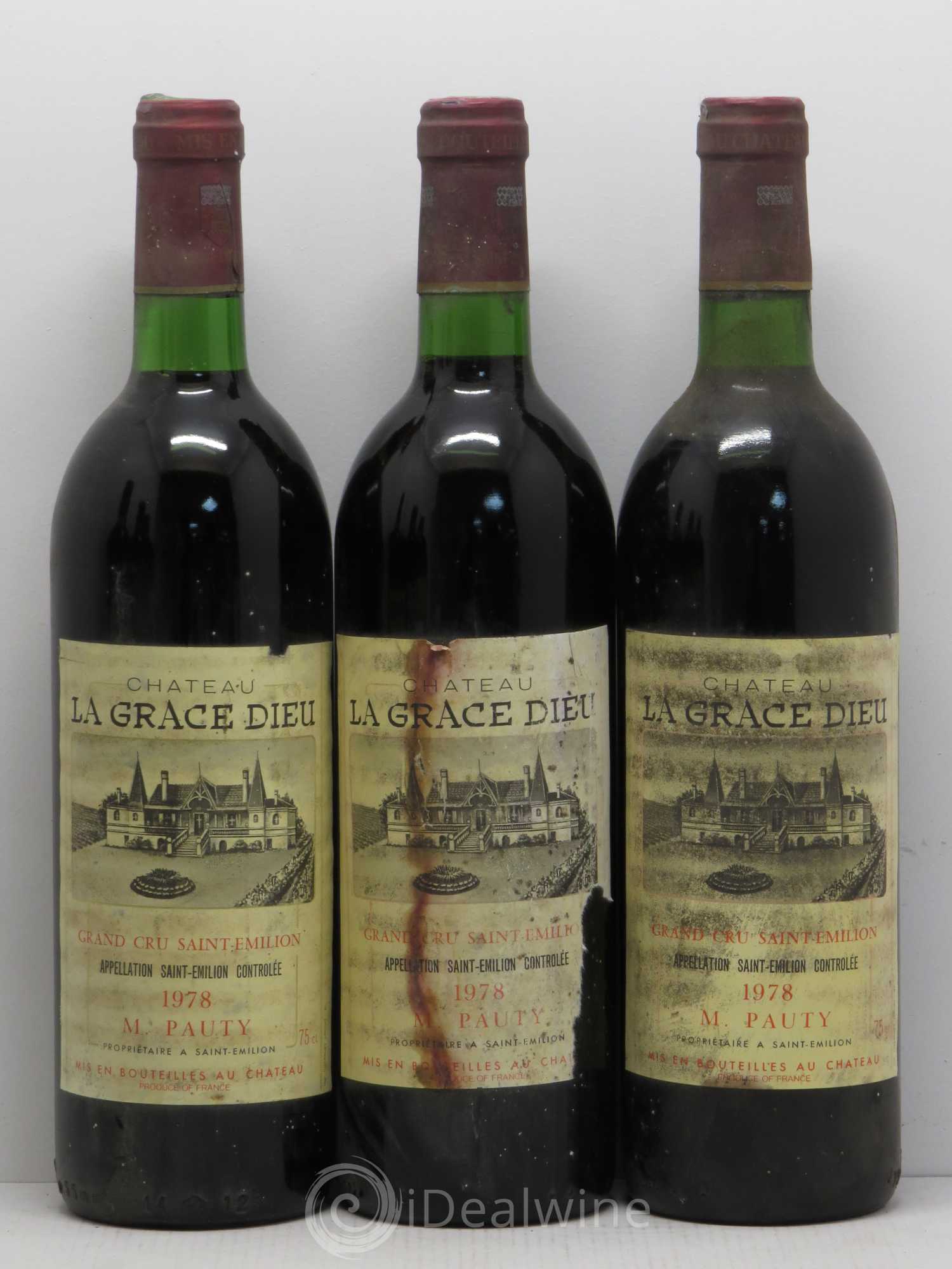 Château la Grâce Dieu 1978 - Lot de 6 bouteilles - 1
