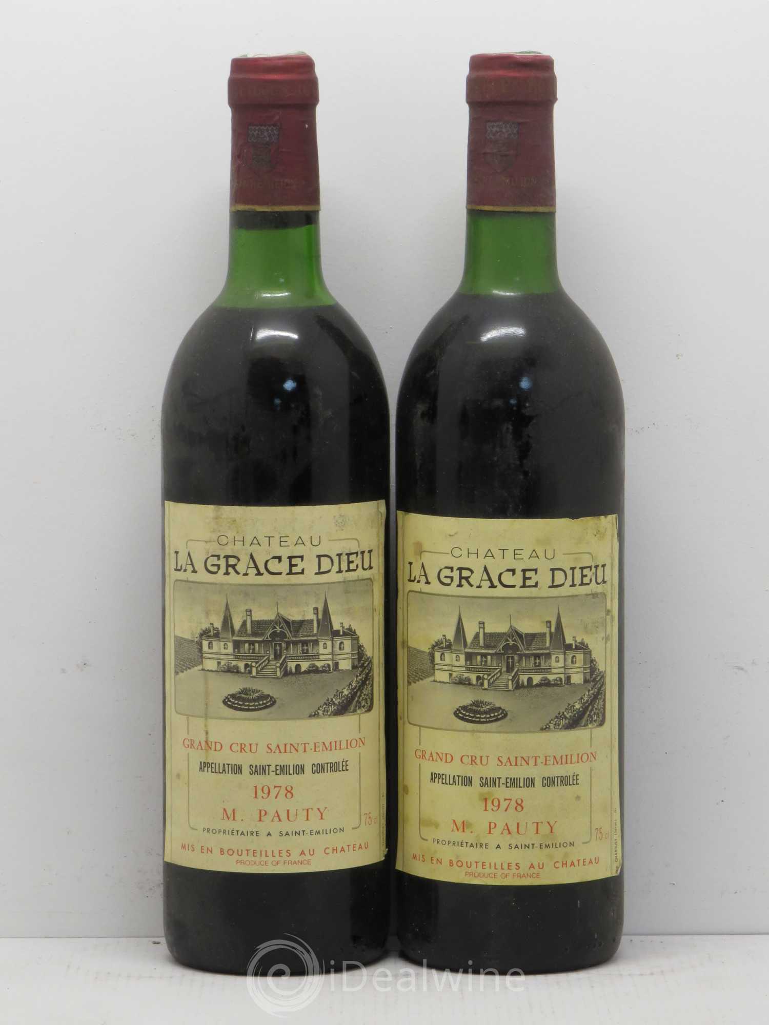 Château la Grâce Dieu 1978 - Lot de 2 bouteilles - 0