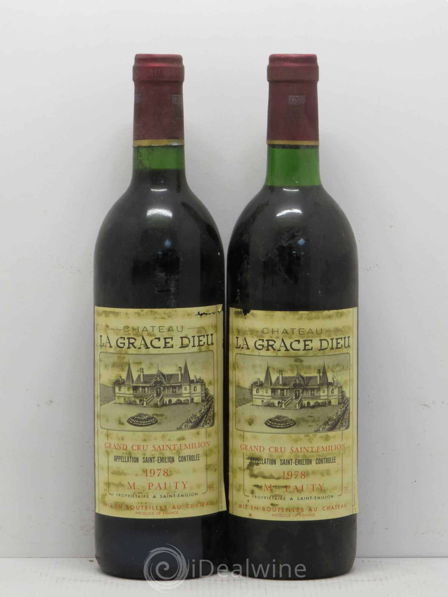 Château la Grâce Dieu 1978 - Lot de 2 bouteilles - 0