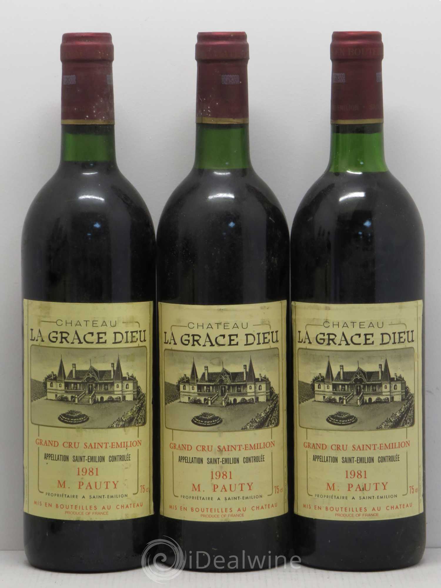 Château la Grâce Dieu 1981 - Lot de 6 bouteilles - 1