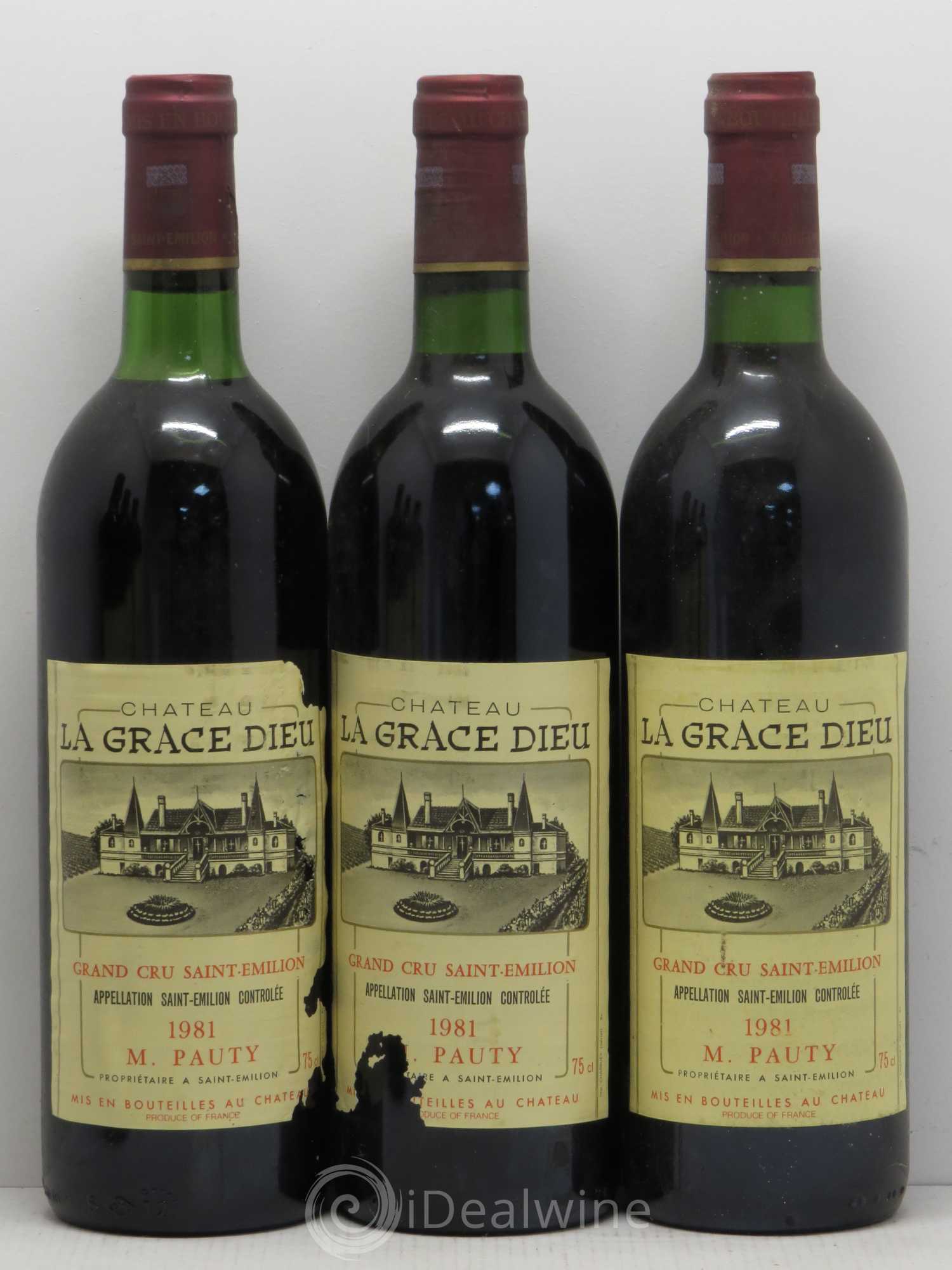 Château la Grâce Dieu (sans prix de réserve) 1981 - Lot de 6 bouteilles - 1